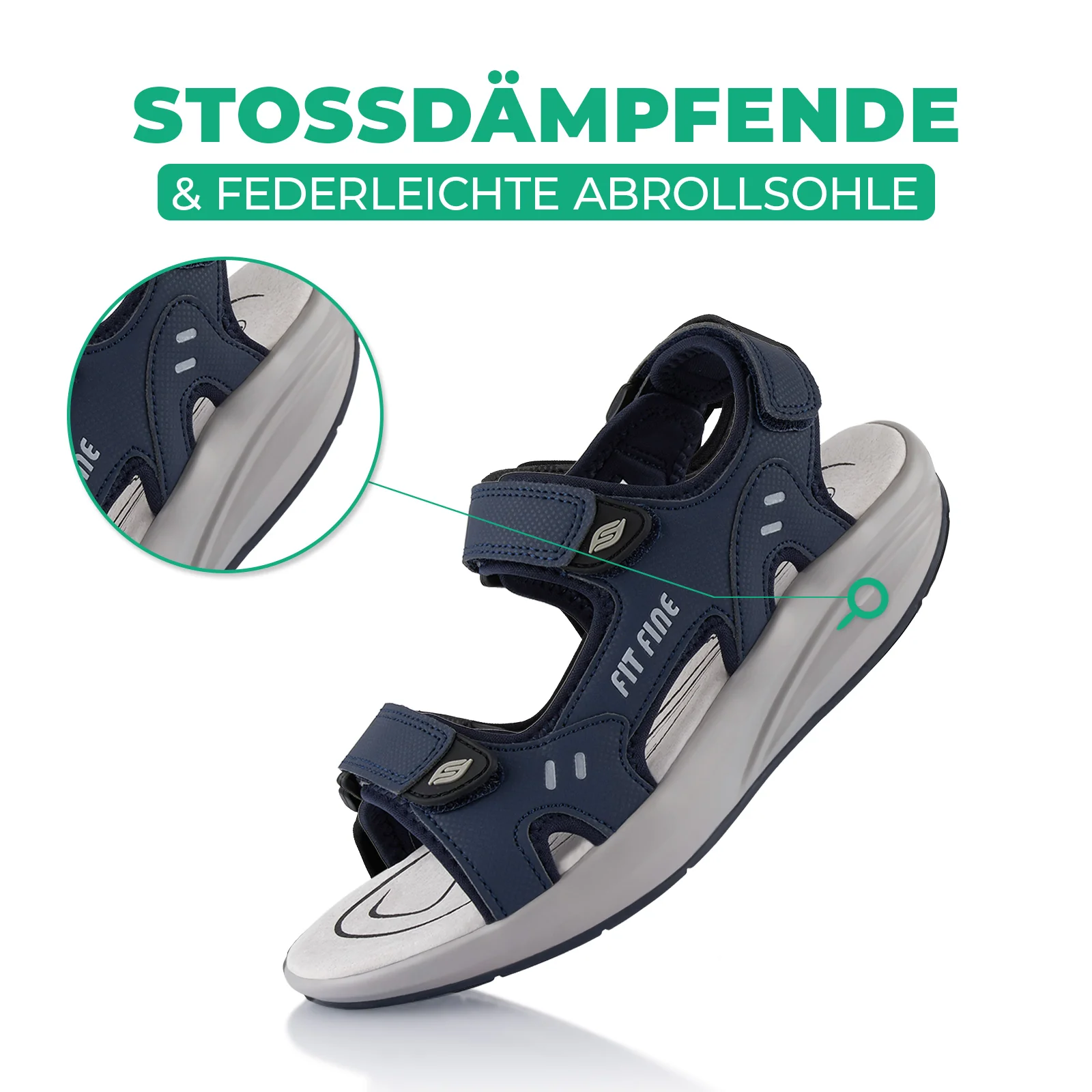 Sandalen Abrollsohle leichte Gesundheitsschuhe - Image 3