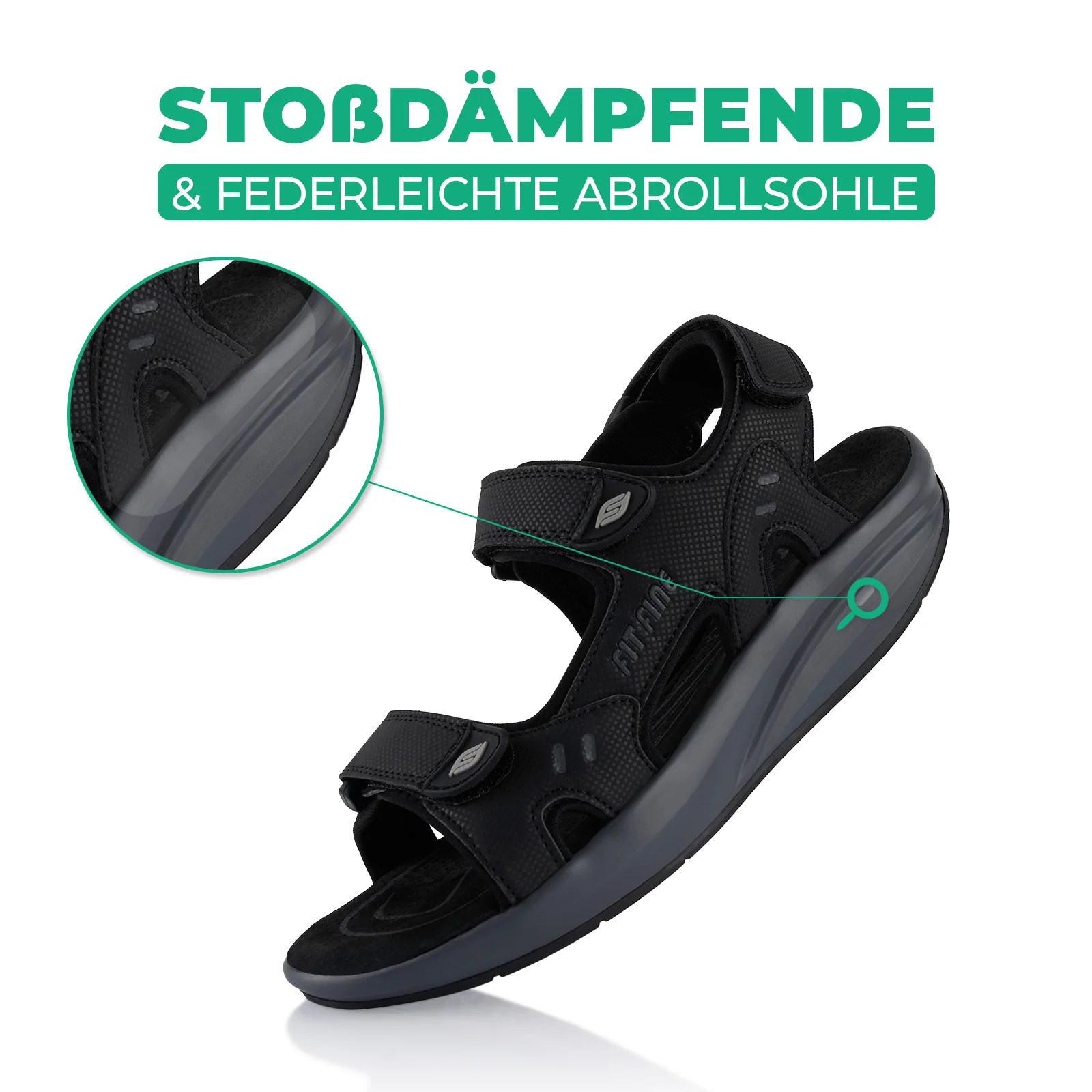 Sandalen Abrollsohle leichte Gesundheitsschuhe - Image 3
