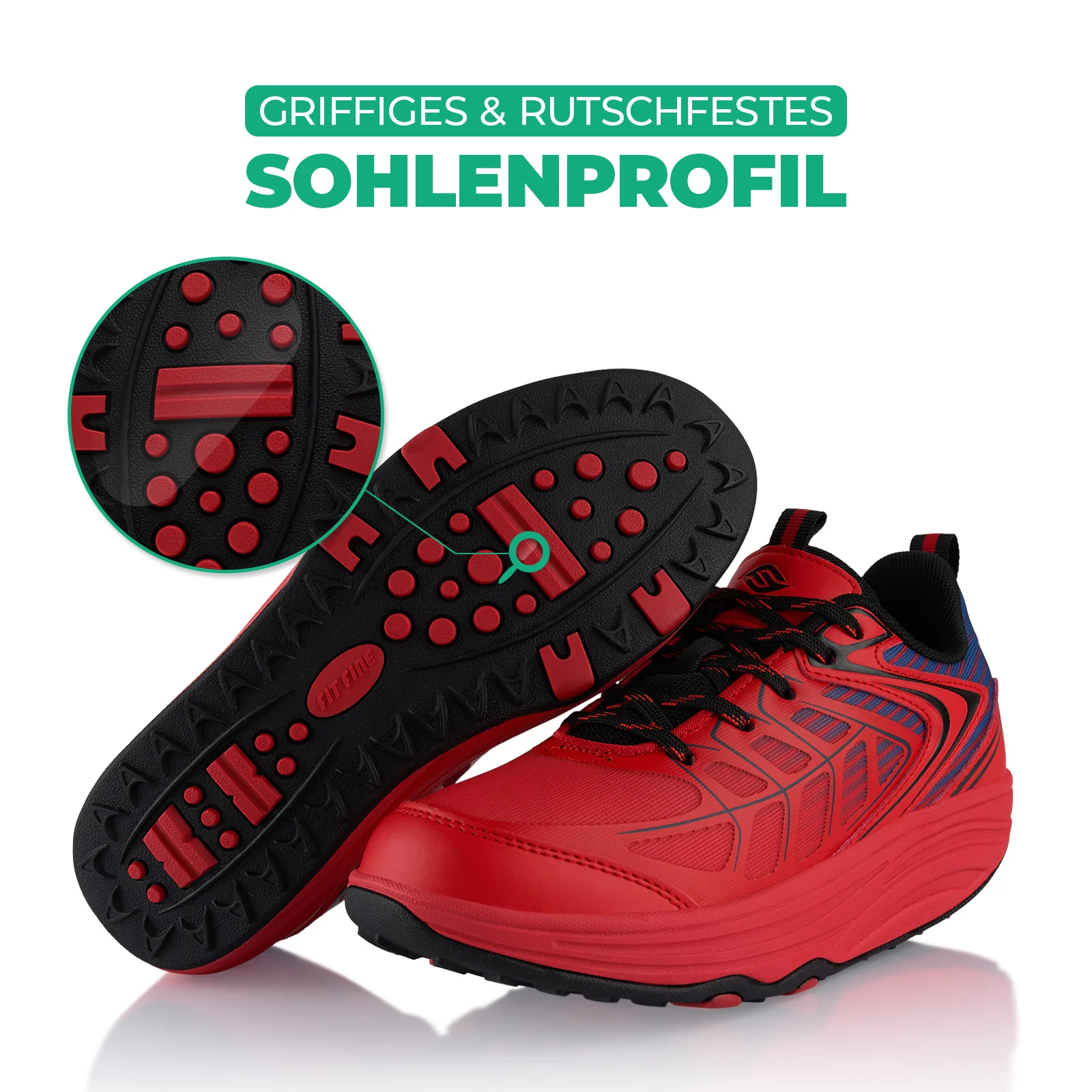Sneaker Abrollsohle Gesundheitsschuhe Sportschuhe - Image 4