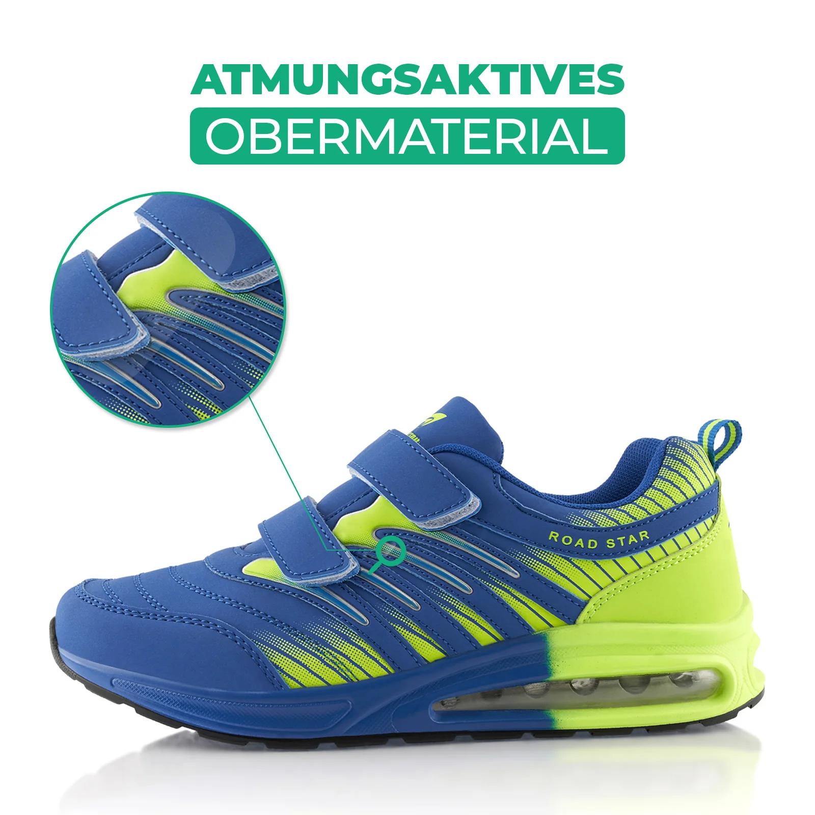 Sneaker Gedämpfte Sohle Sportschuhe Klettverschluss - Image 2