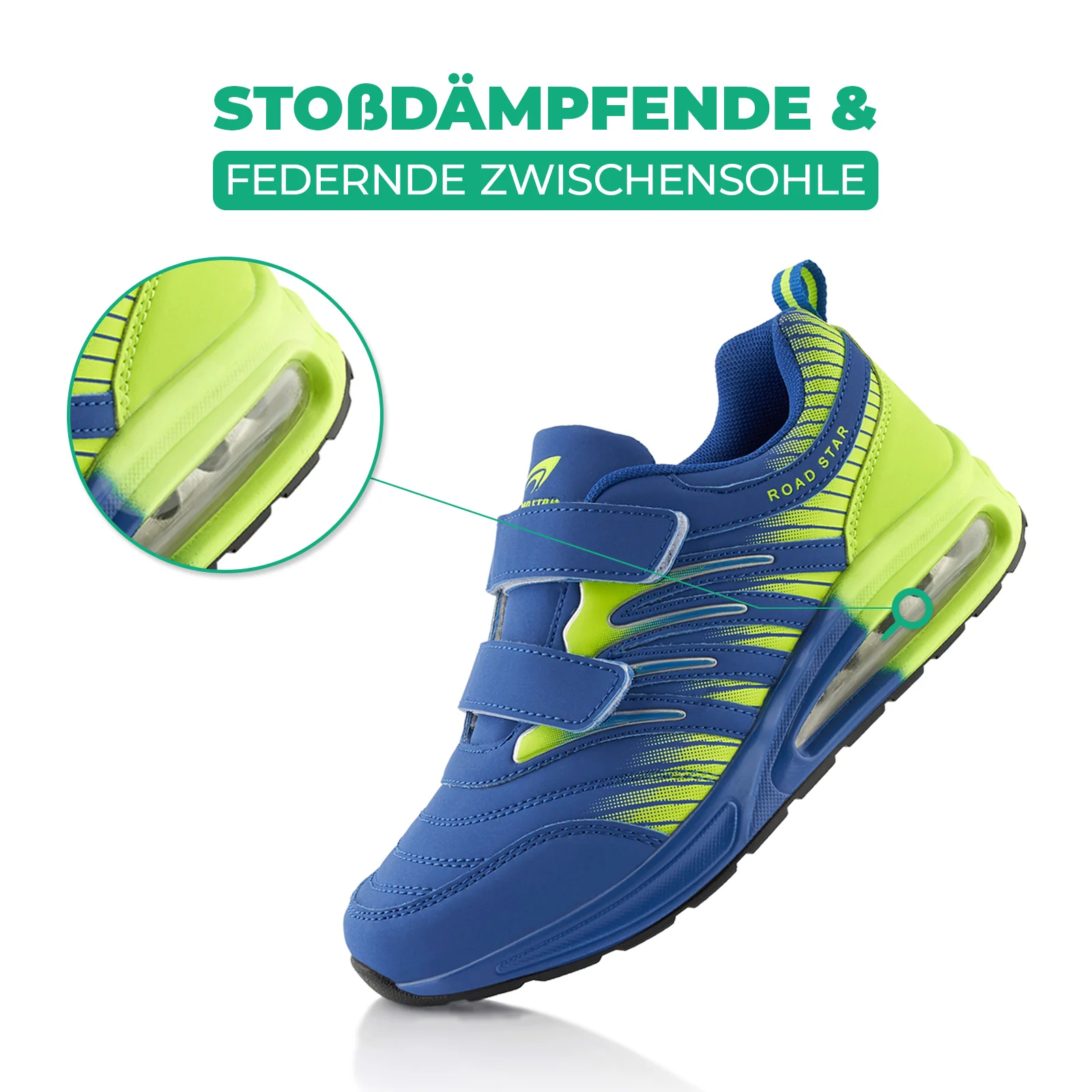 Sneaker Gedämpfte Sohle Sportschuhe Klettverschluss - Image 3