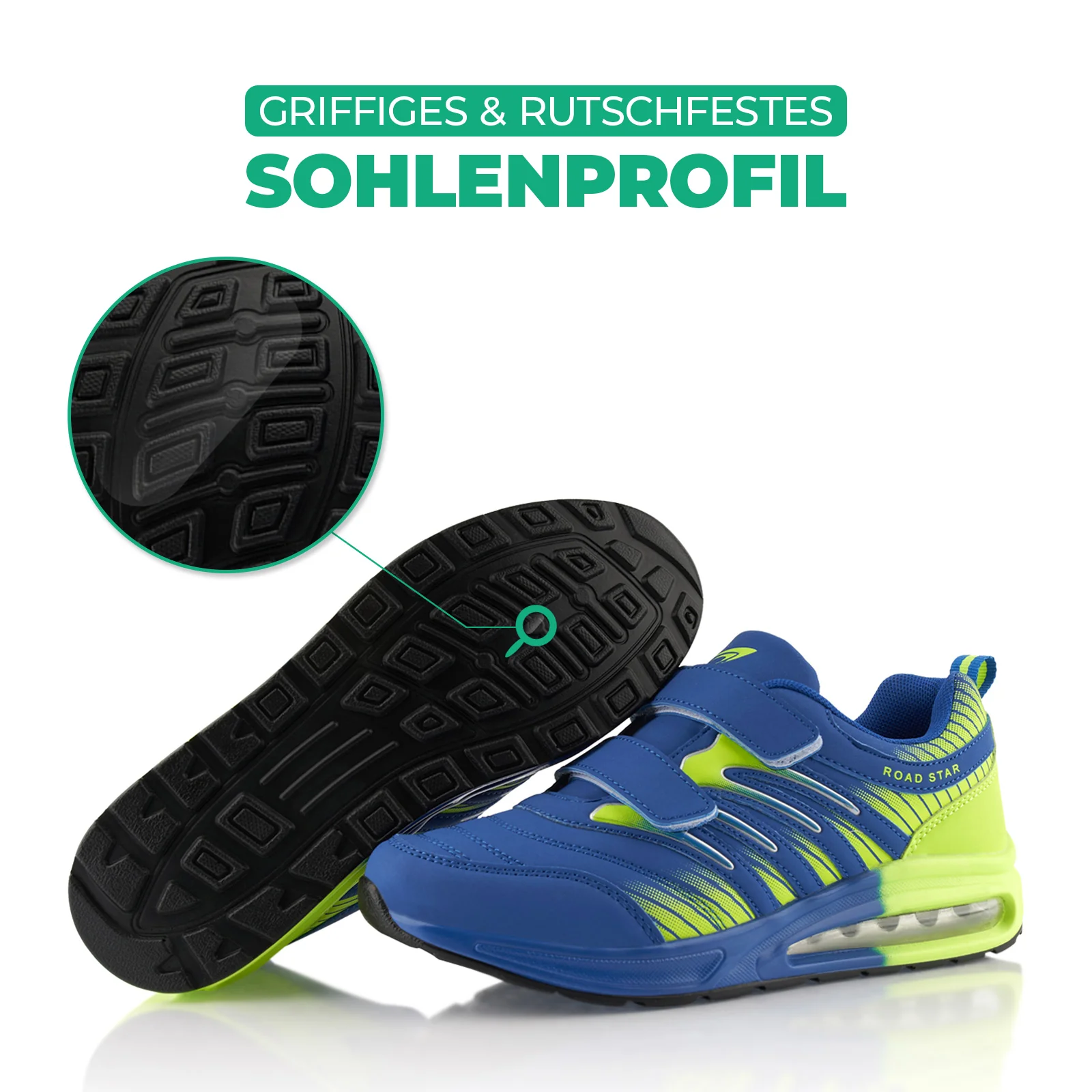 Sneaker Gedämpfte Sohle Sportschuhe Klettverschluss - Image 4
