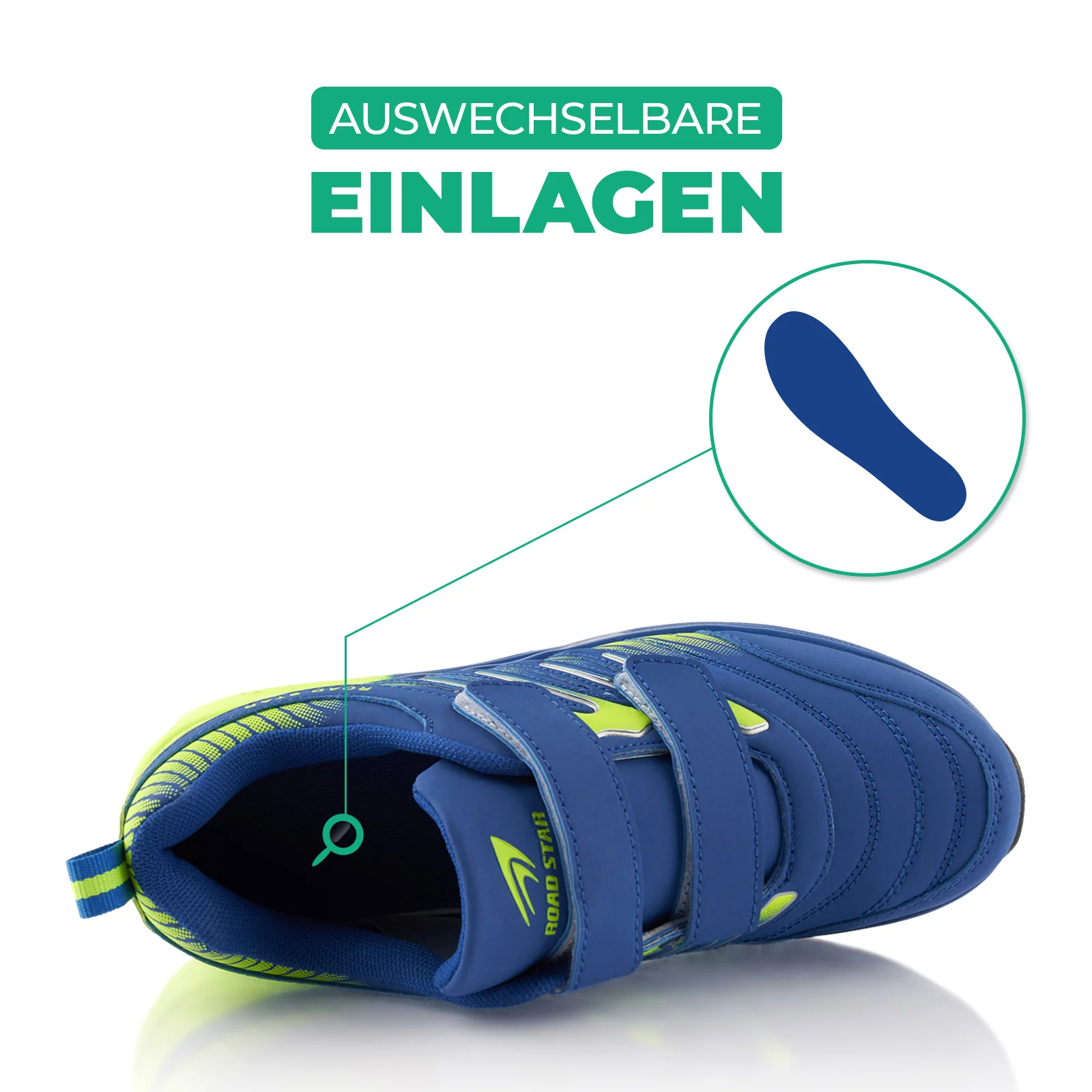 Sneaker Gedämpfte Sohle Sportschuhe Klettverschluss - Image 5