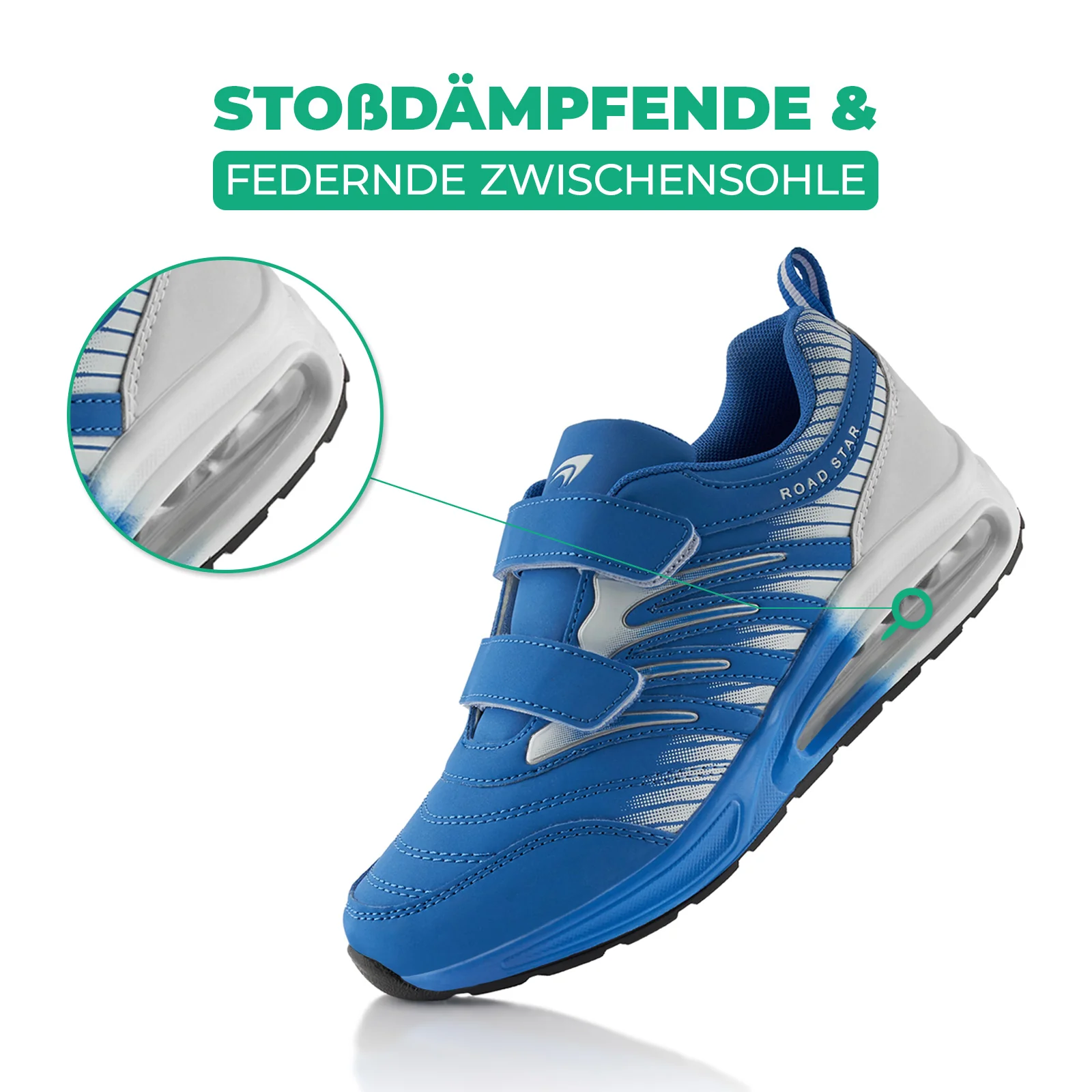 Sneaker Gedämpfte Sohle Sportschuhe Klettverschluss - Image 3