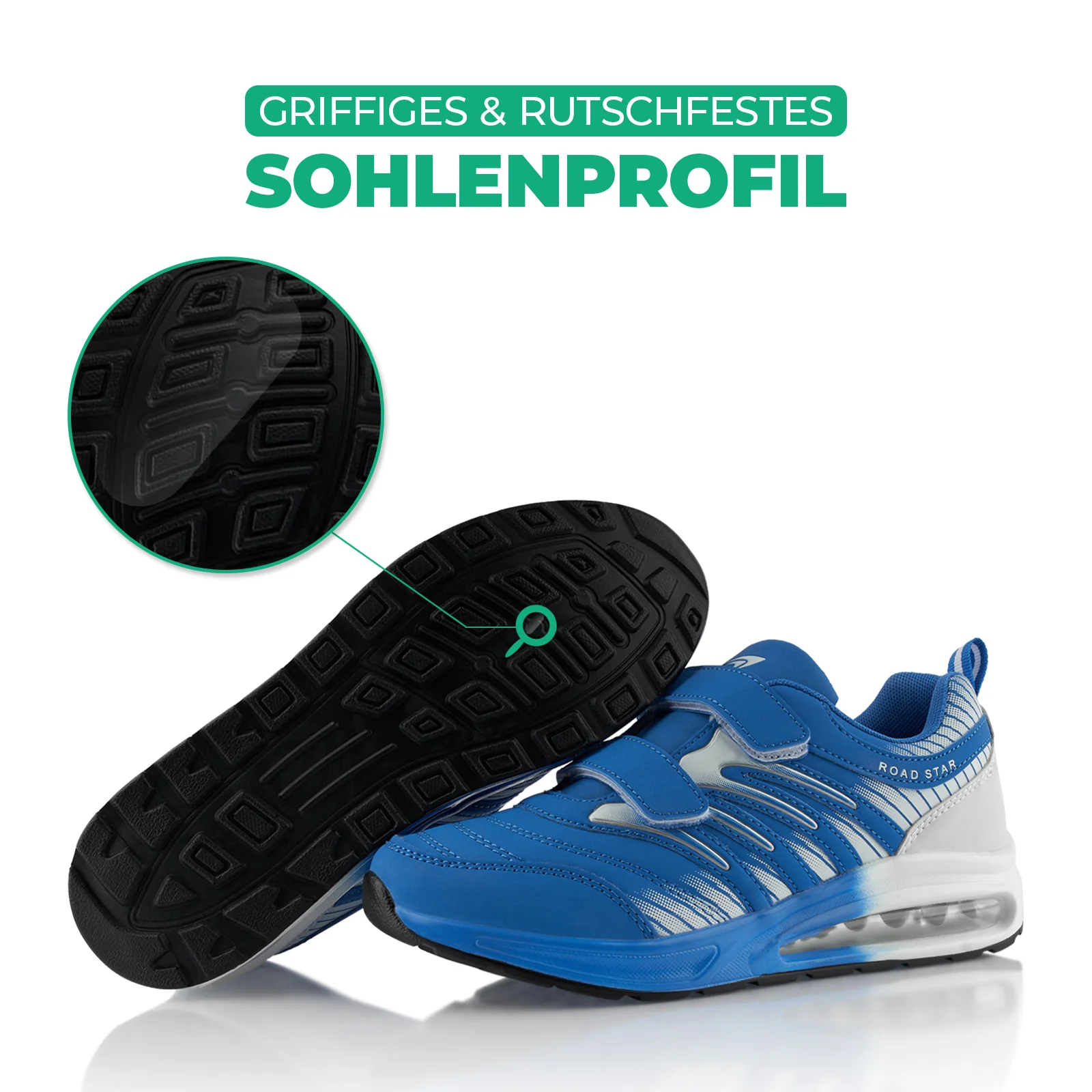 Sneaker Gedämpfte Sohle Sportschuhe Klettverschluss - Image 4