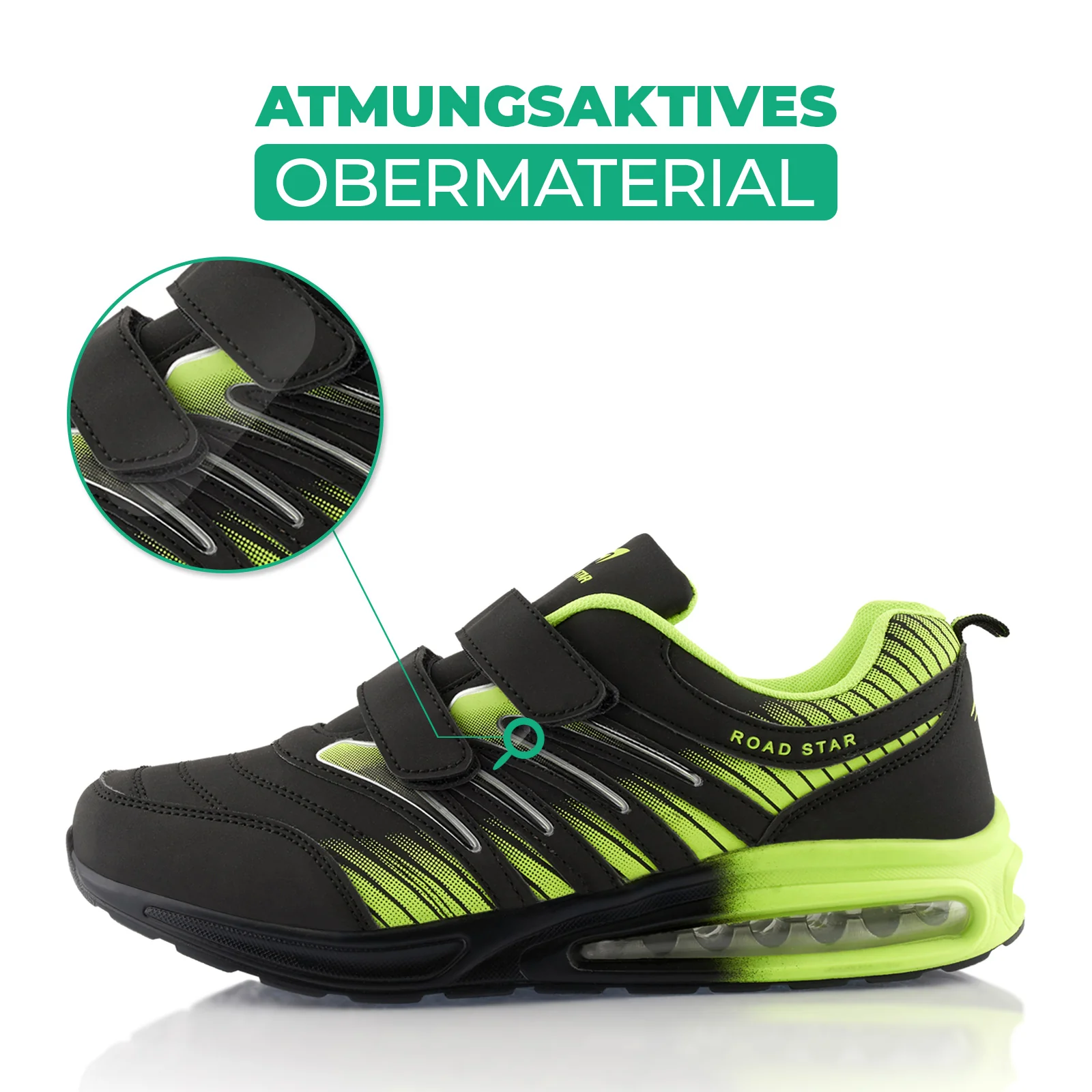 Sneaker Gedämpfte Sohle Sportschuhe Klettverschluss - Image 2