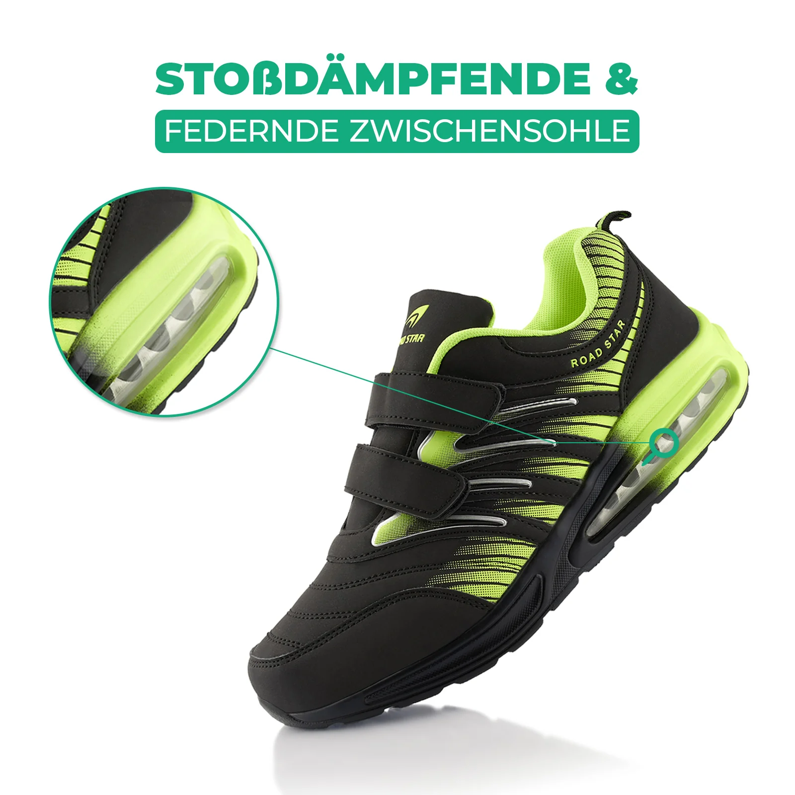 Sneaker Gedämpfte Sohle Sportschuhe Klettverschluss - Image 3