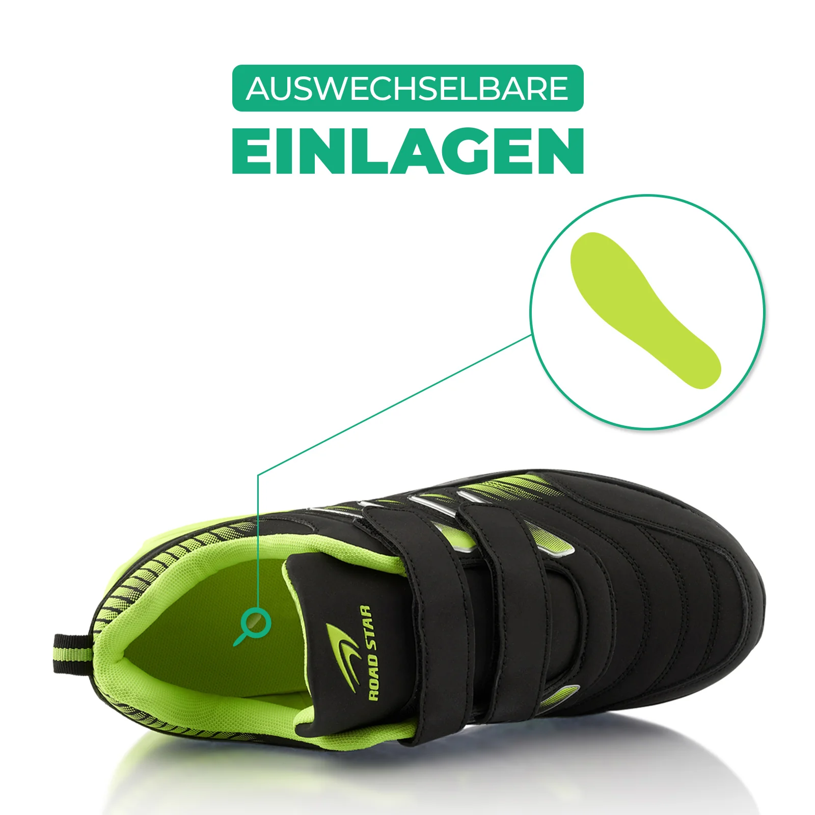 Sneaker Gedämpfte Sohle Sportschuhe Klettverschluss - Image 5