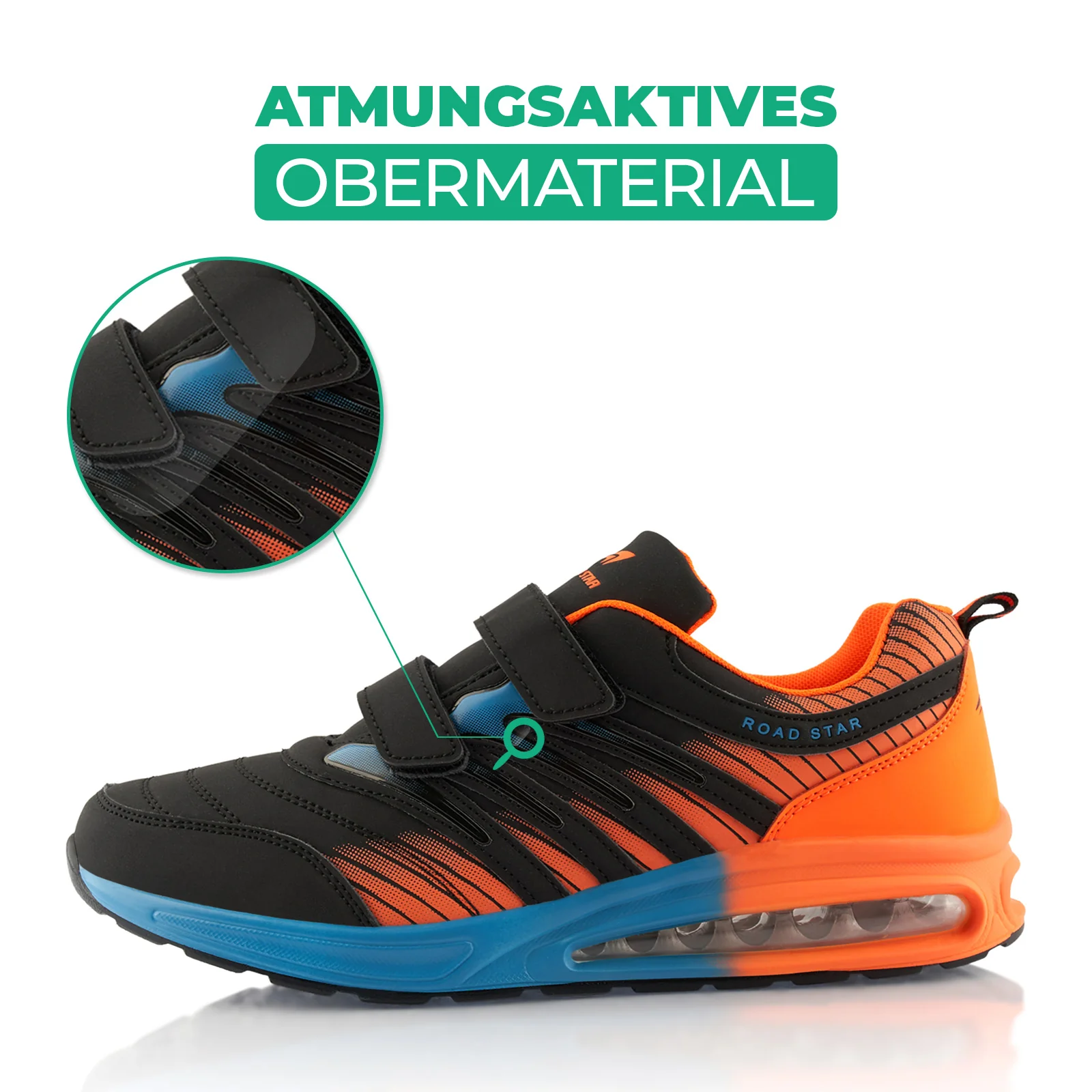 Sneaker Gedämpfte Sohle Sportschuhe Klettverschluss - Image 2