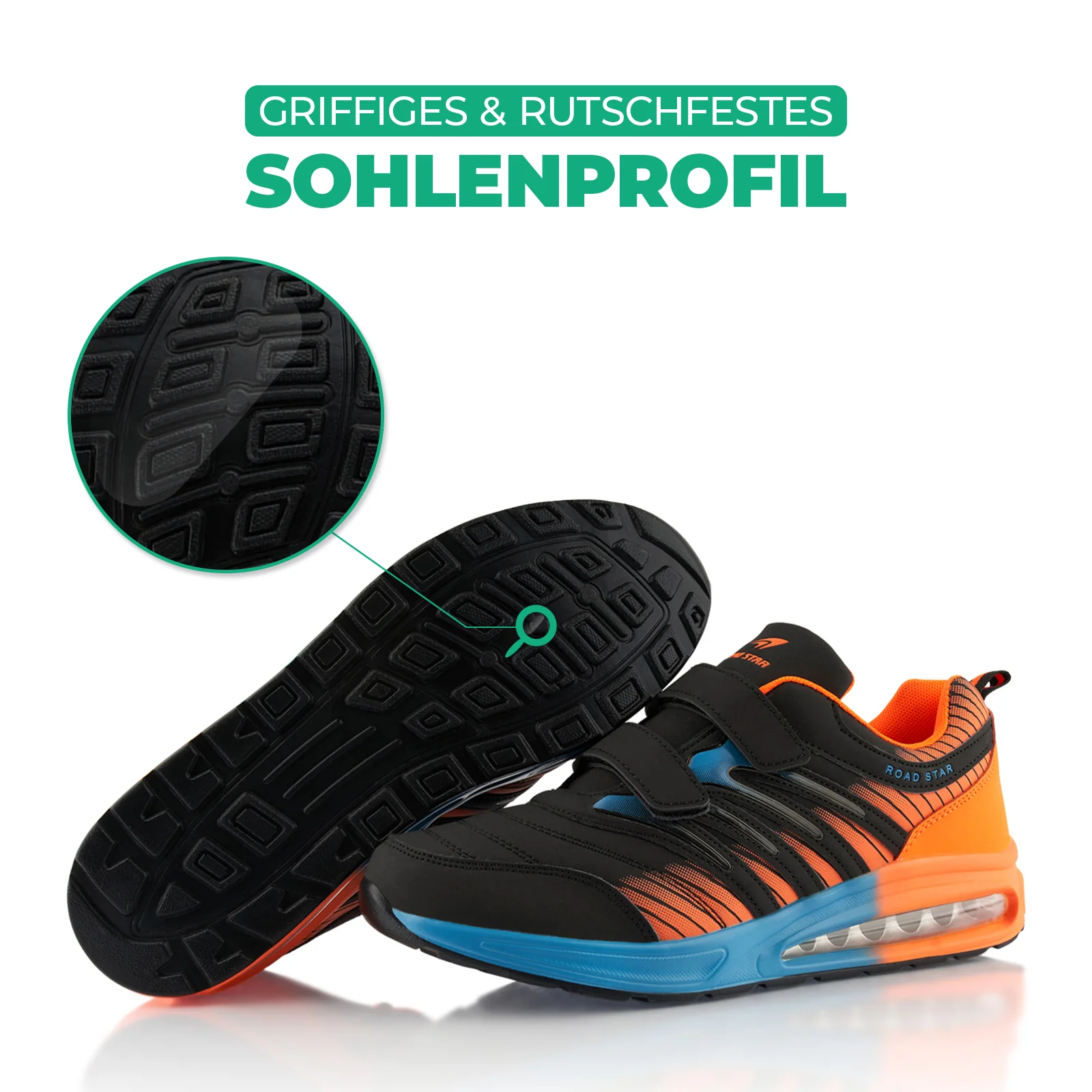 Sneaker Gedämpfte Sohle Sportschuhe Klettverschluss - Image 4