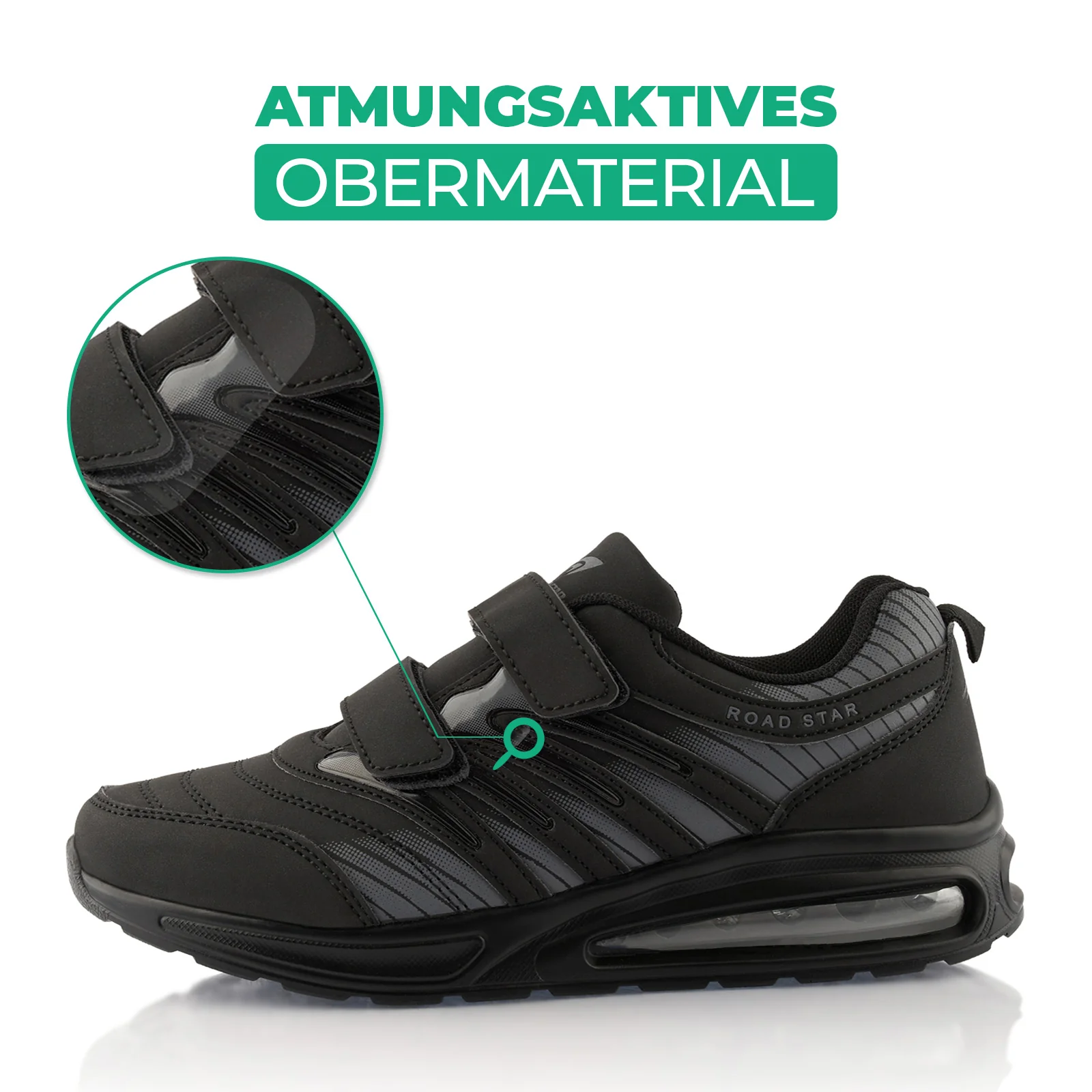 Sneaker Gedämpfte Sohle Sportschuhe Klettverschluss - Image 2