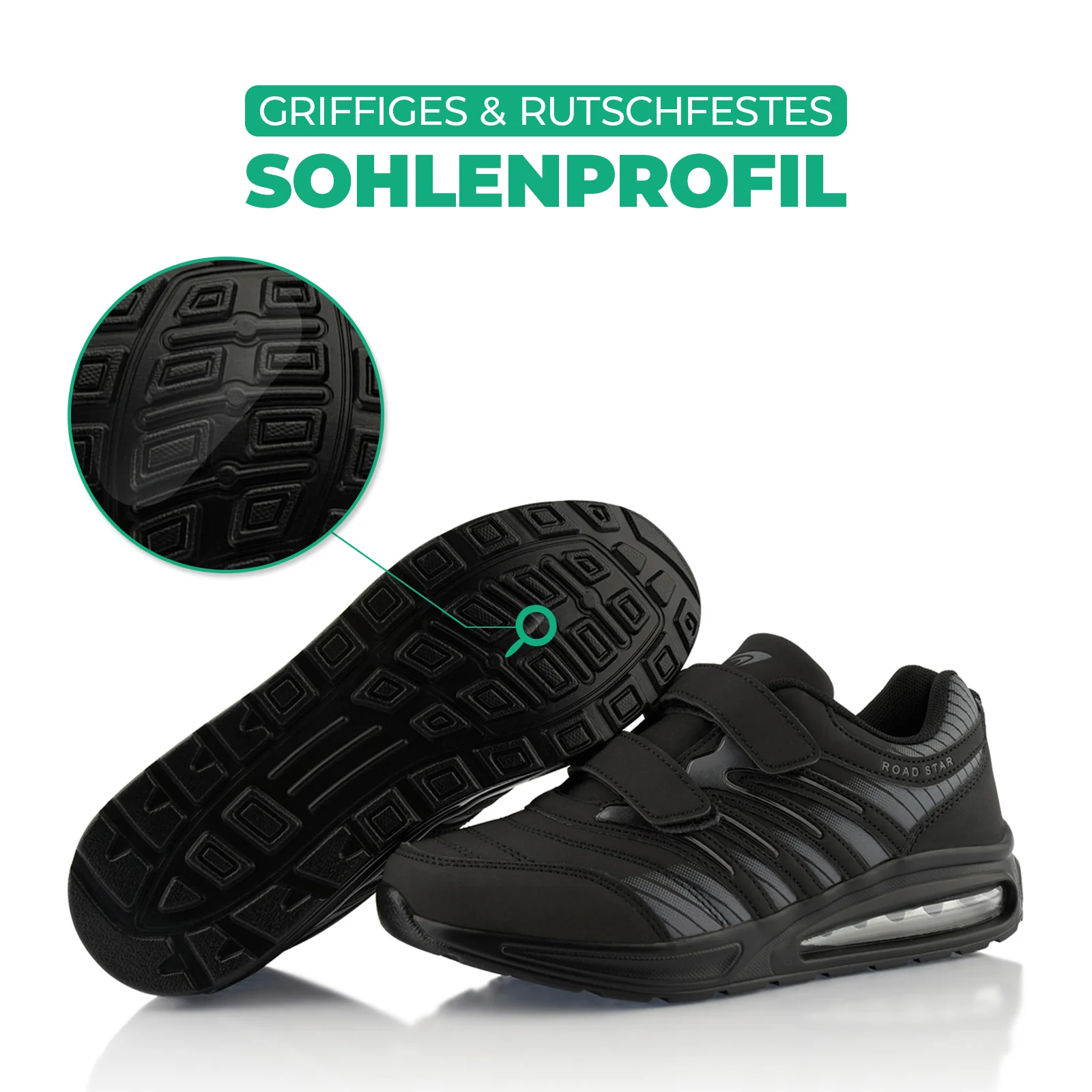 Sneaker Gedämpfte Sohle Sportschuhe Klettverschluss - Image 4