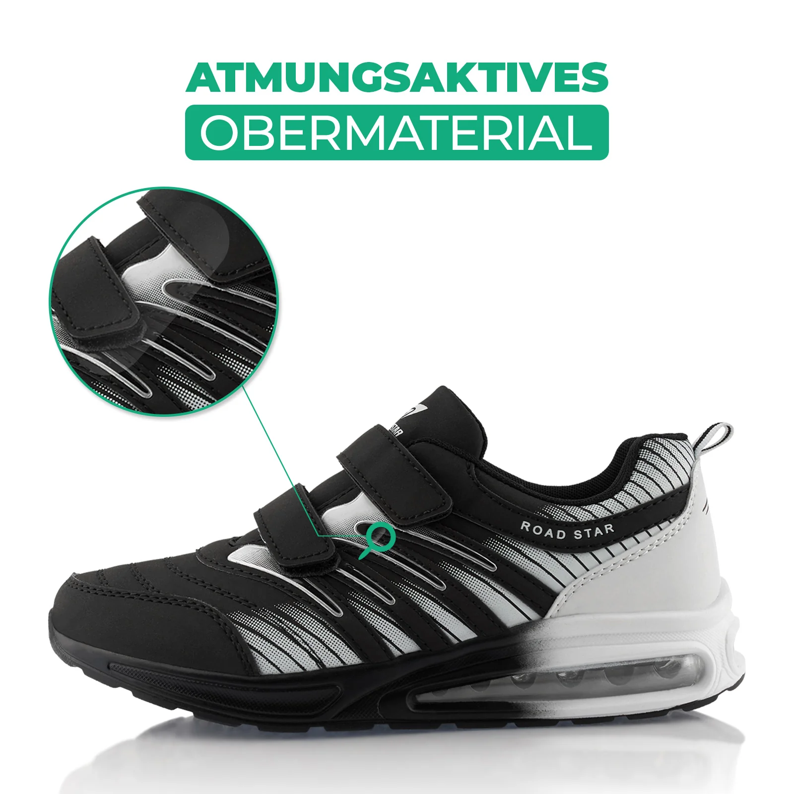 Sneaker Gedämpfte Sohle Sportschuhe Klettverschluss - Image 2