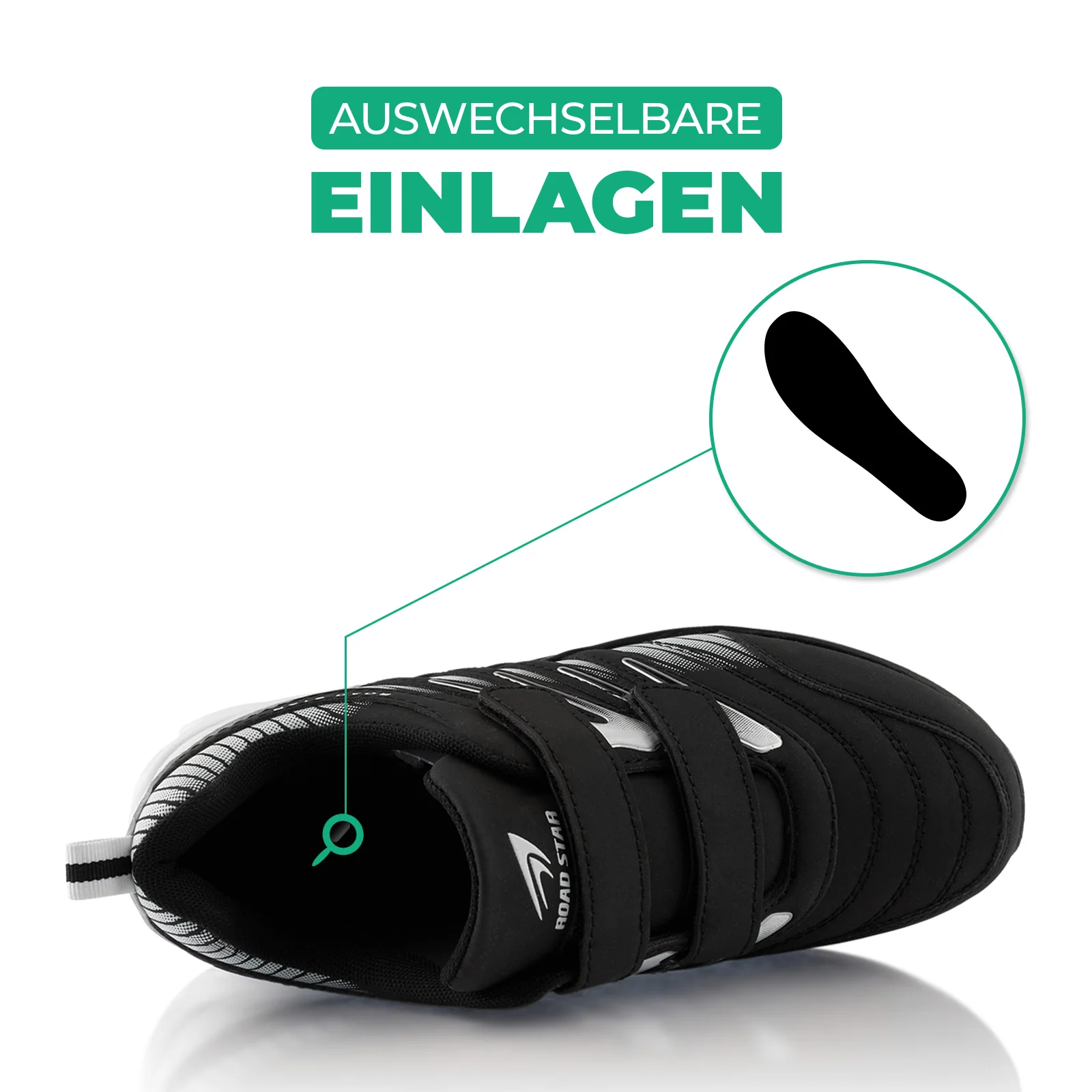 Sneaker Gedämpfte Sohle Sportschuhe Klettverschluss - Image 5