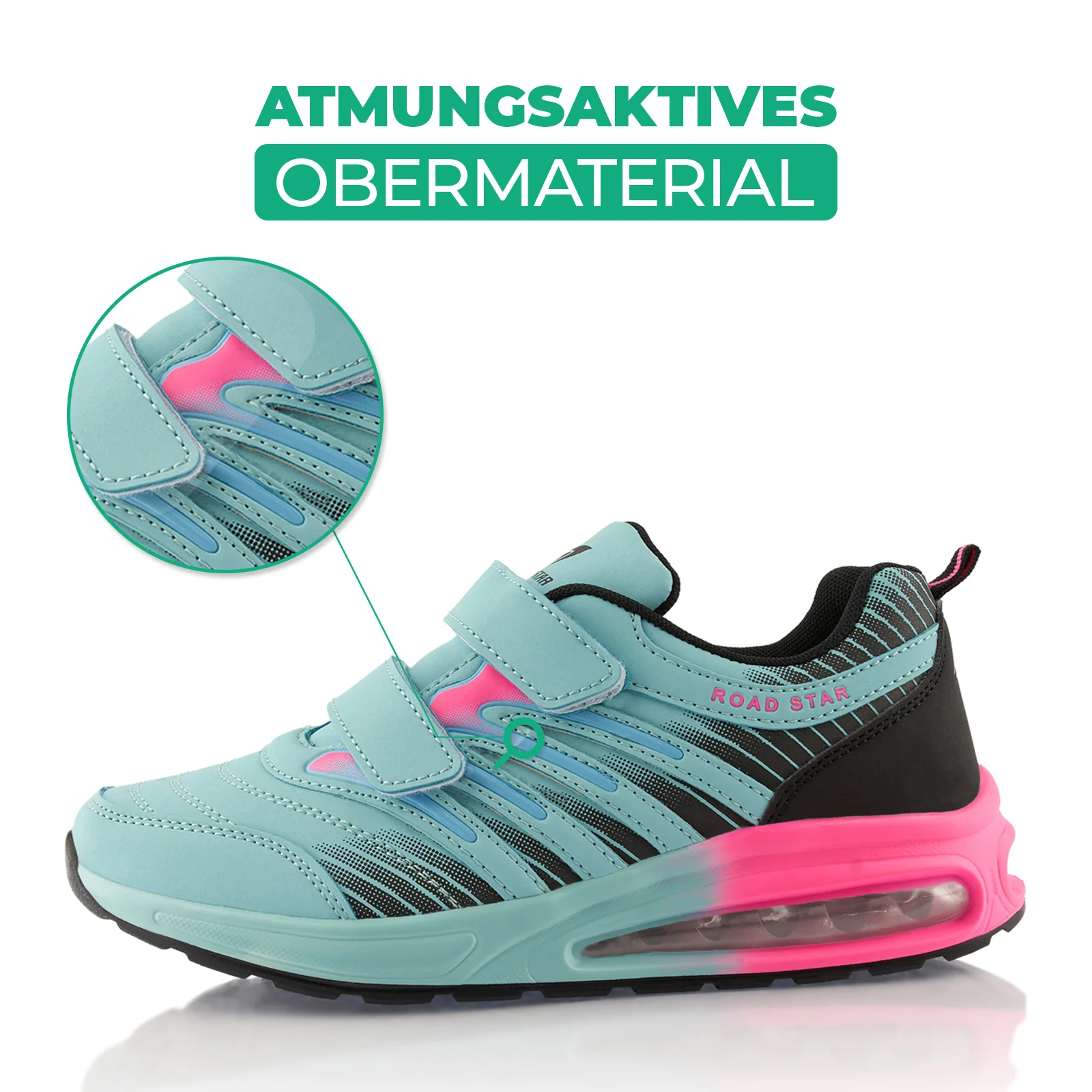 Sneaker Gedämpfte Sohle Sportschuhe Klettverschluss - Image 2