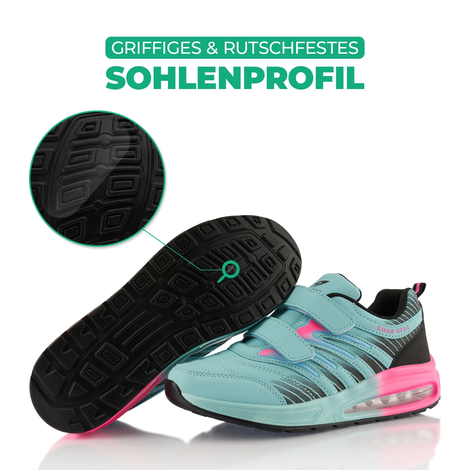 Sneaker Gedämpfte Sohle Sportschuhe Klettverschluss - Image 4