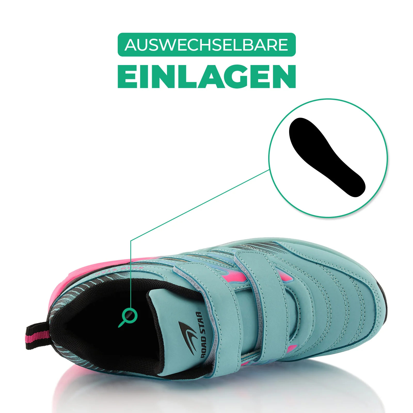Sneaker Gedämpfte Sohle Sportschuhe Klettverschluss - Image 5