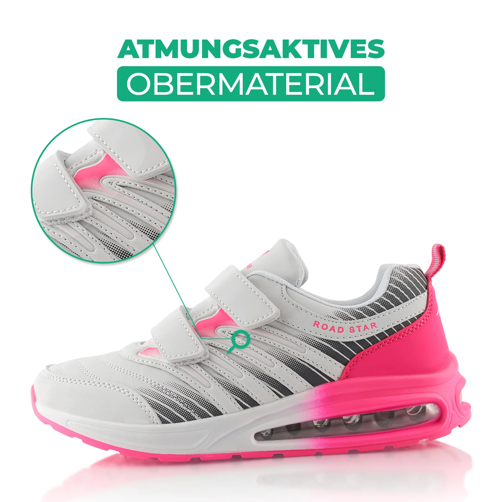 Sneaker Gedämpfte Sohle Sportschuhe Klettverschluss - Image 2