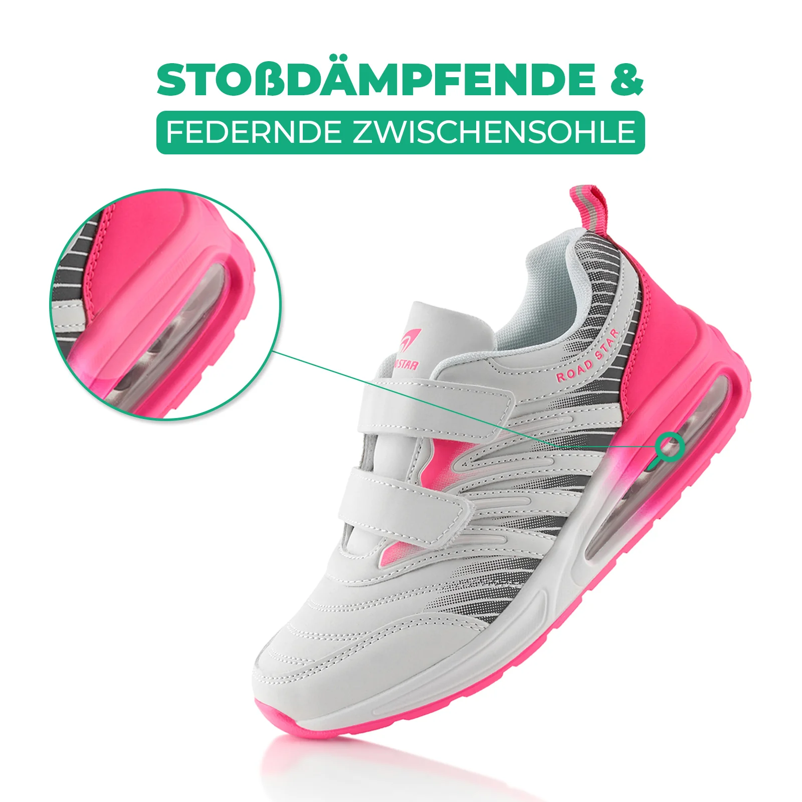 Sneaker Gedämpfte Sohle Sportschuhe Klettverschluss - Image 3