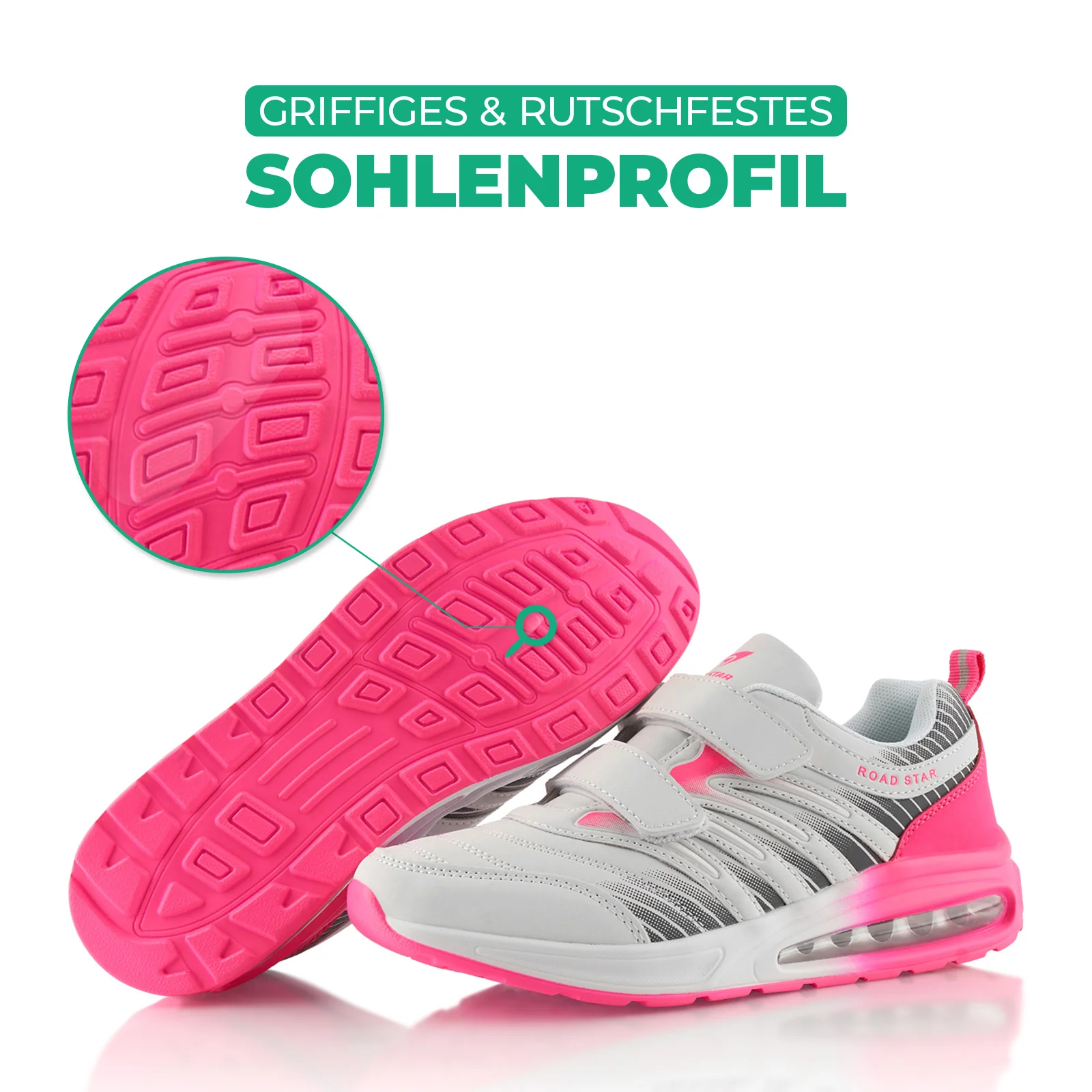 Sneaker Gedämpfte Sohle Sportschuhe Klettverschluss - Image 4