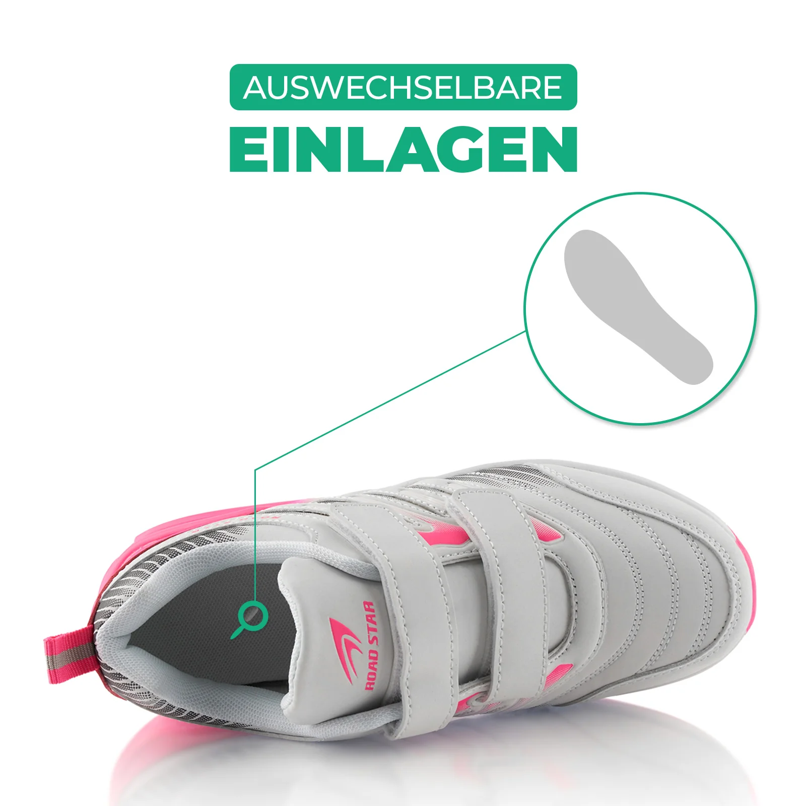 Sneaker Gedämpfte Sohle Sportschuhe Klettverschluss - Image 5