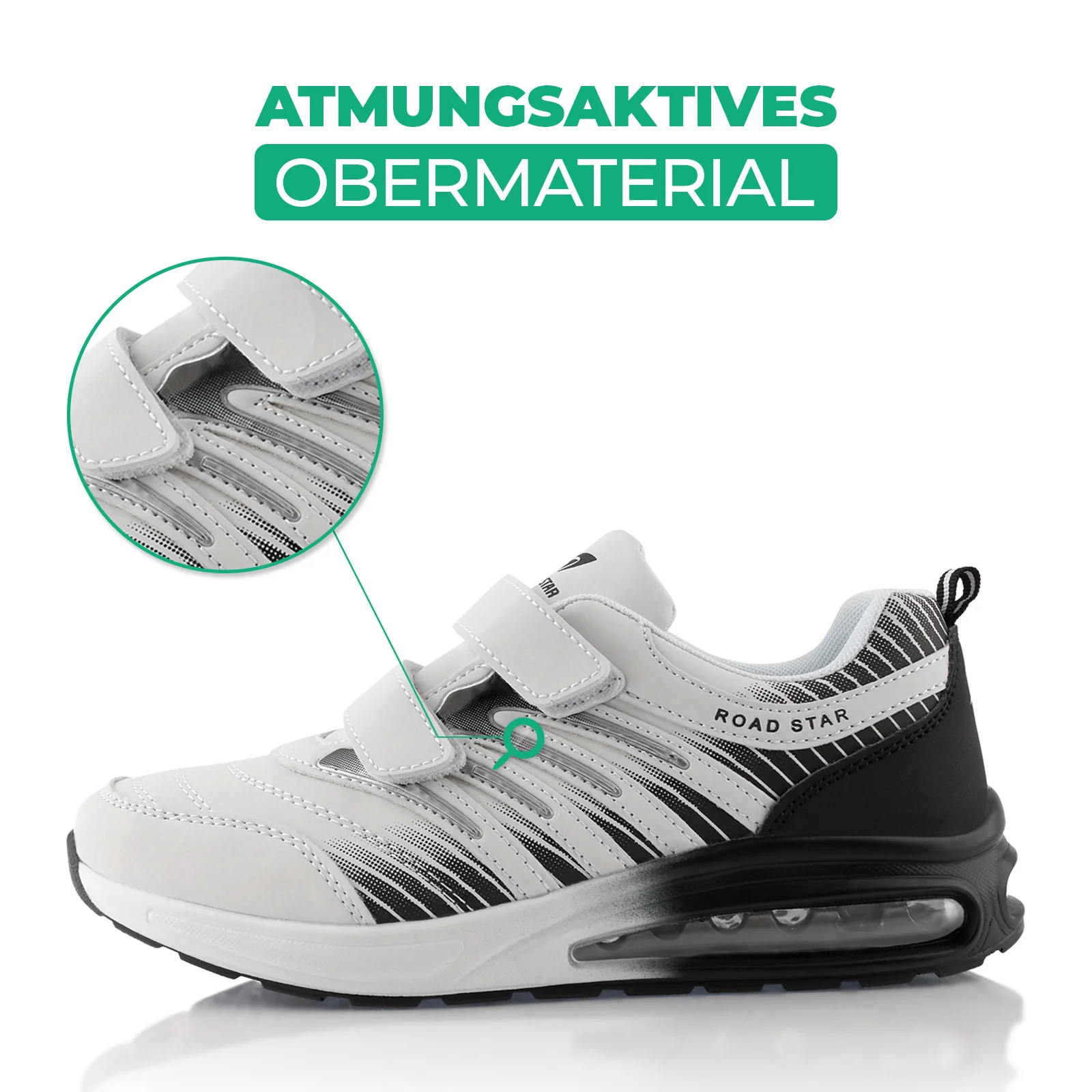 Sneaker Gedämpfte Sohle Sportschuhe Klettverschluss - Image 2