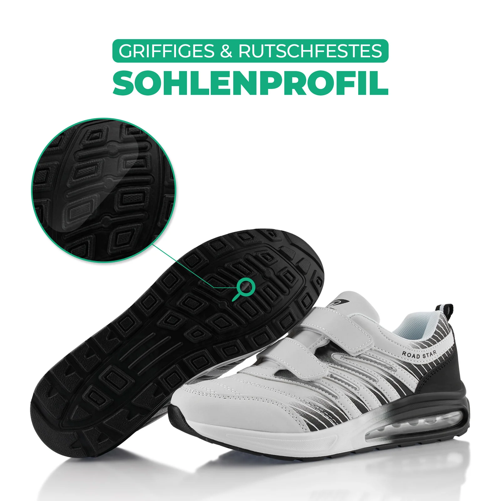 Sneaker Gedämpfte Sohle Sportschuhe Klettverschluss - Image 4