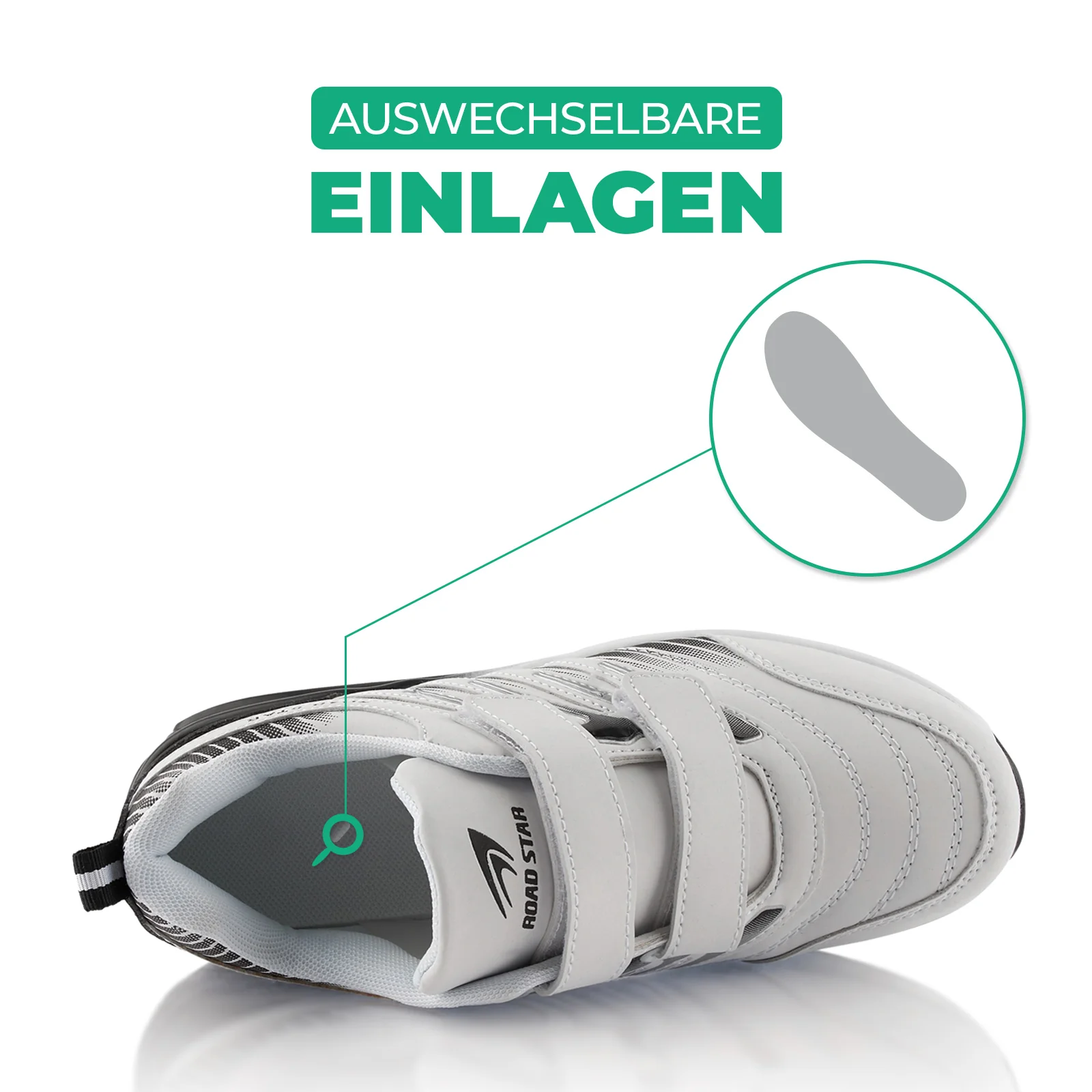 Sneaker Gedämpfte Sohle Sportschuhe Klettverschluss - Image 5