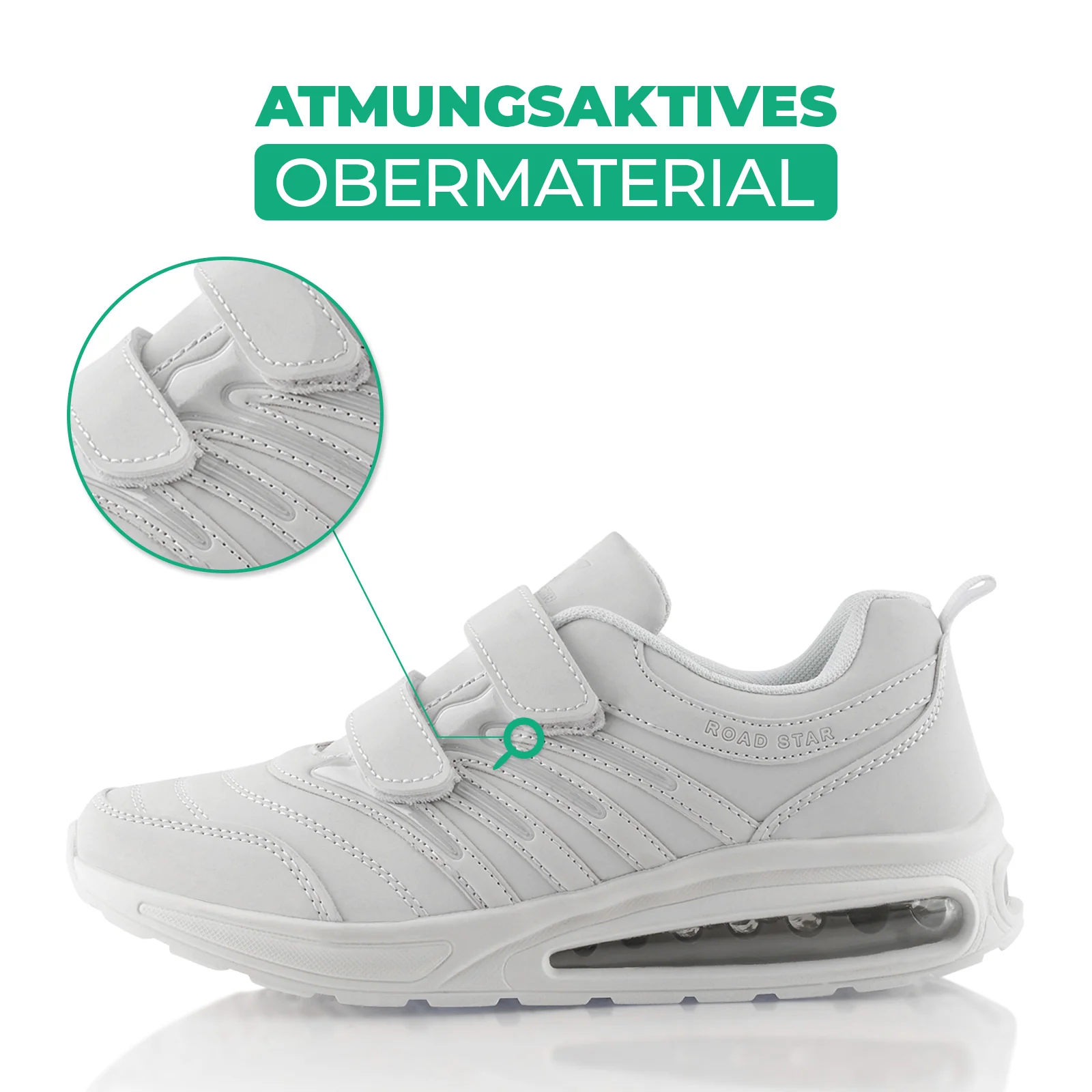 Sneaker Gedämpfte Sohle Sportschuhe Klettverschluss - Image 2