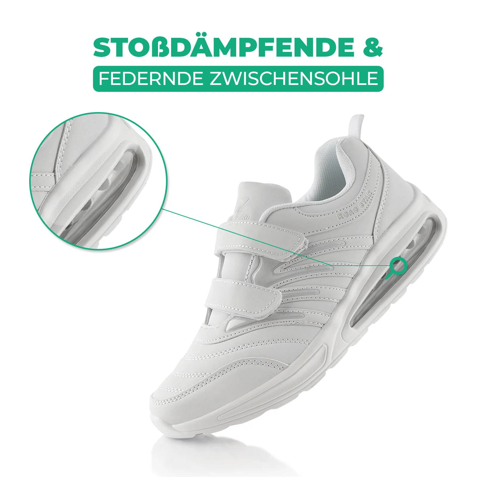 Sneaker Gedämpfte Sohle Sportschuhe Klettverschluss - Image 3