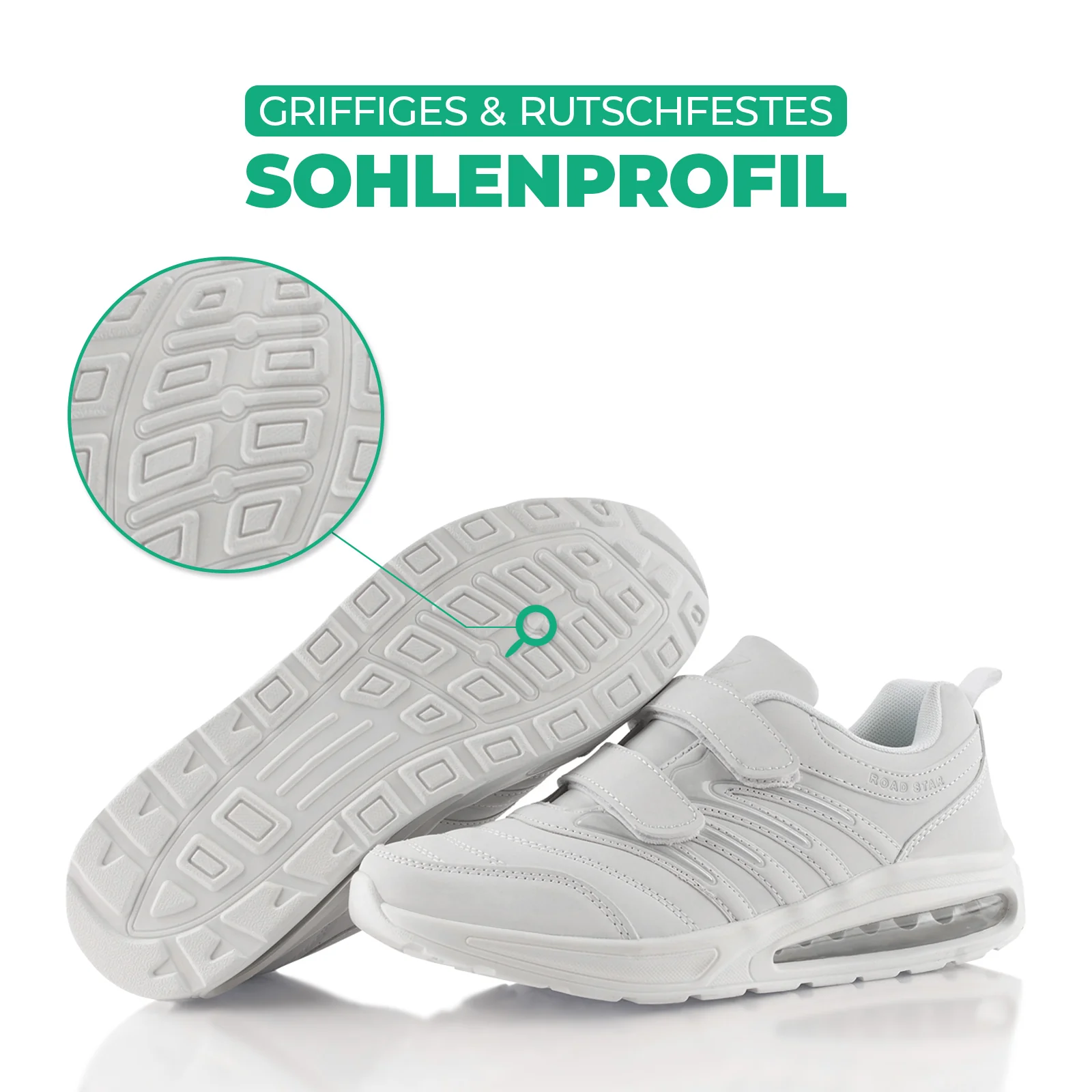 Sneaker Gedämpfte Sohle Sportschuhe Klettverschluss - Image 4