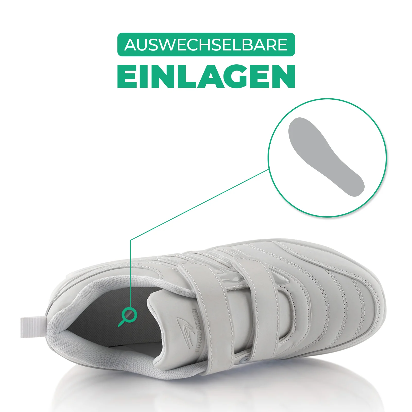 Sneaker Gedämpfte Sohle Sportschuhe Klettverschluss - Image 5
