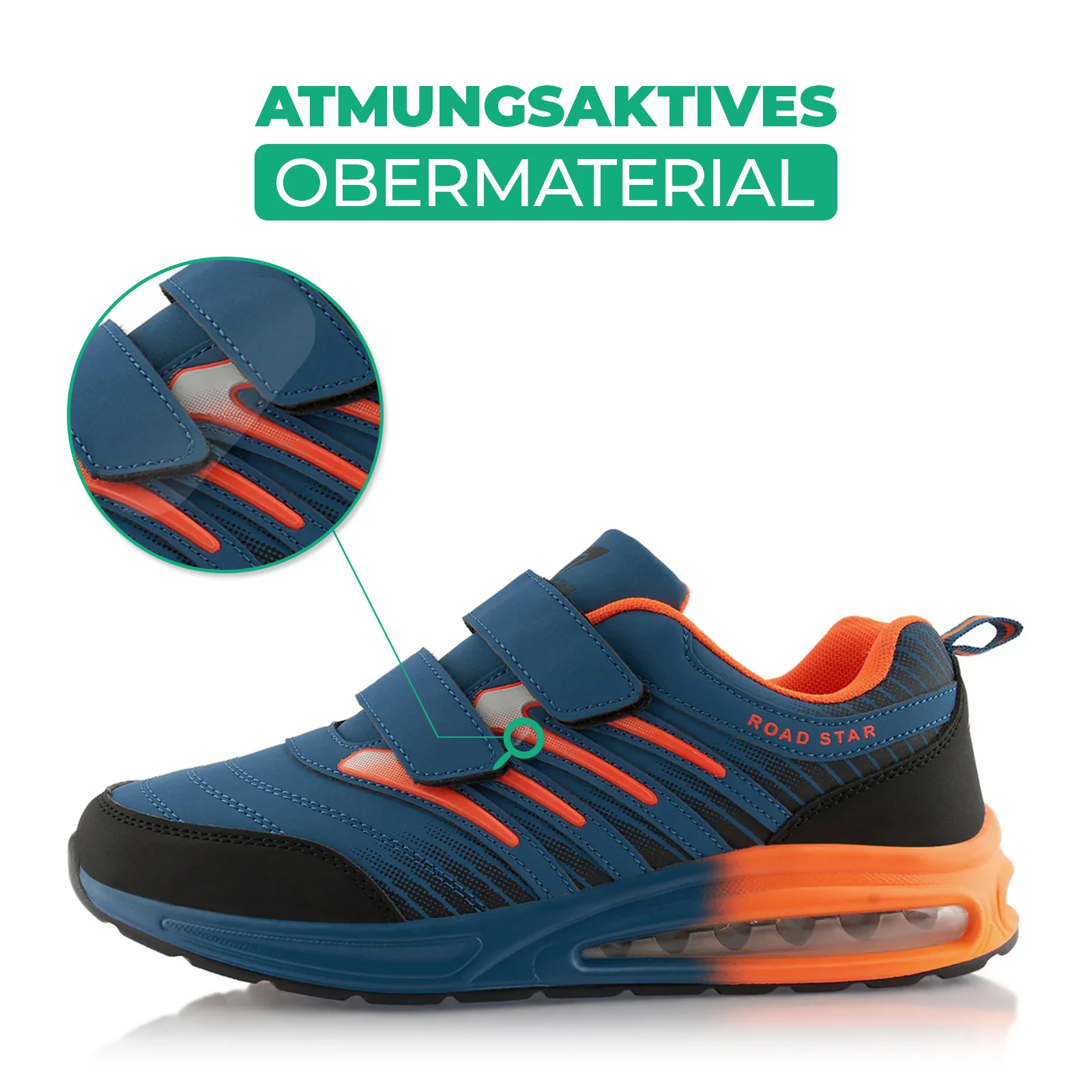 Sneaker Gedämpfte Sohle Sportschuhe Klettverschluss - Image 2