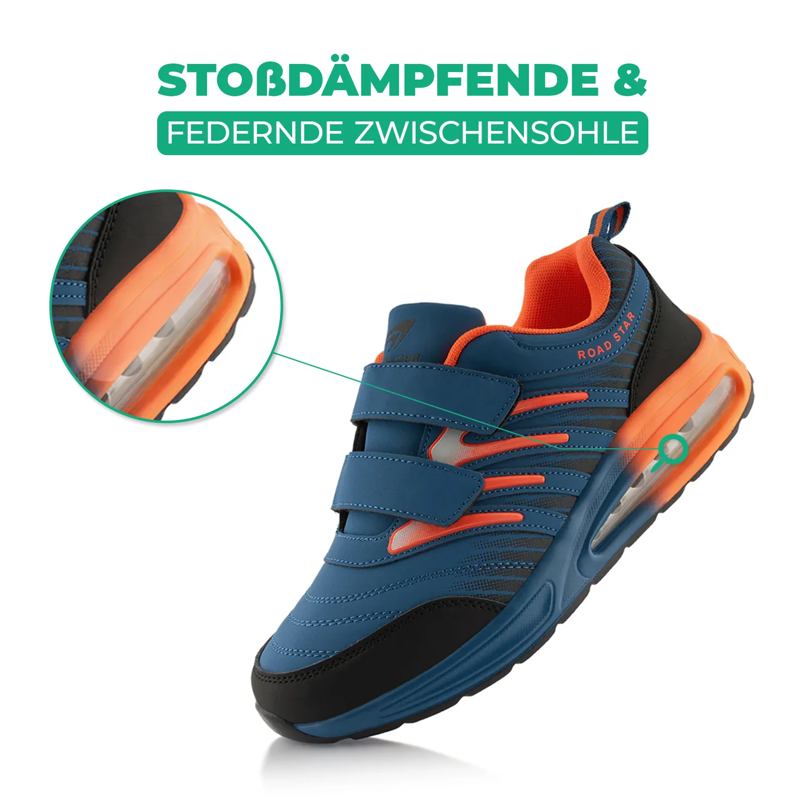 Sneaker Gedämpfte Sohle Sportschuhe Klettverschluss - Image 3