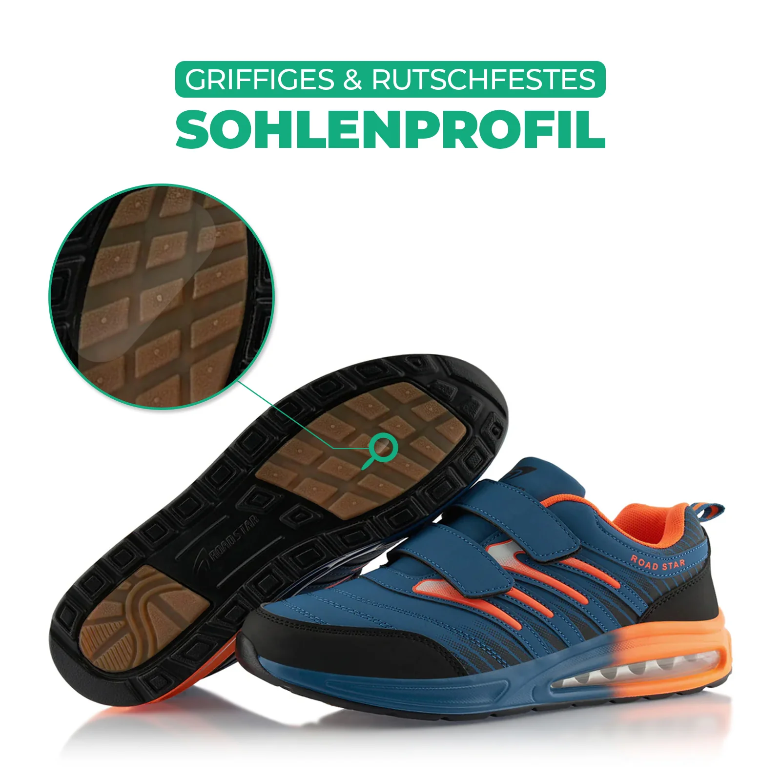 Sneaker Gedämpfte Sohle Sportschuhe Klettverschluss - Image 4