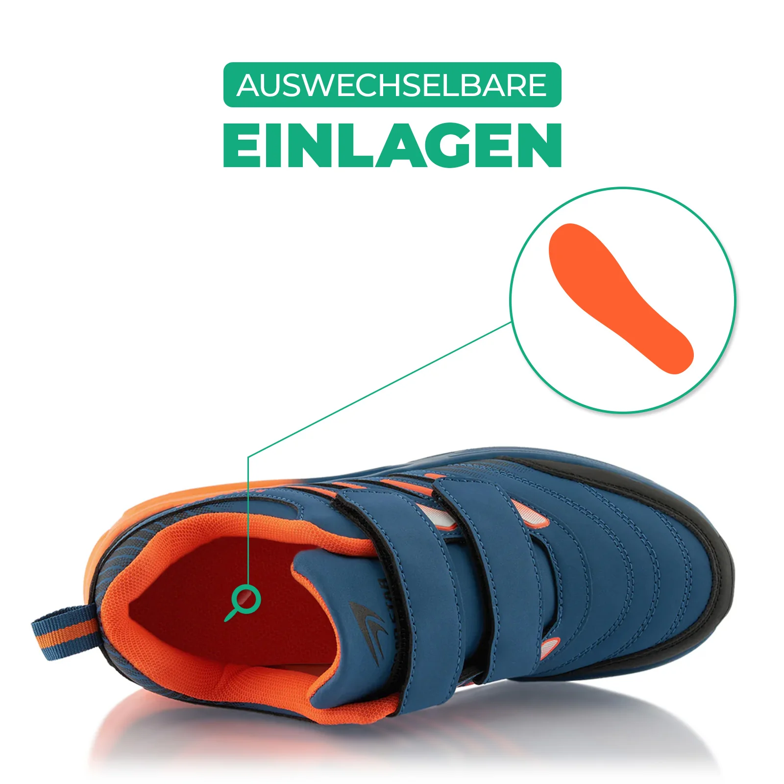 Sneaker Gedämpfte Sohle Sportschuhe Klettverschluss - Image 5