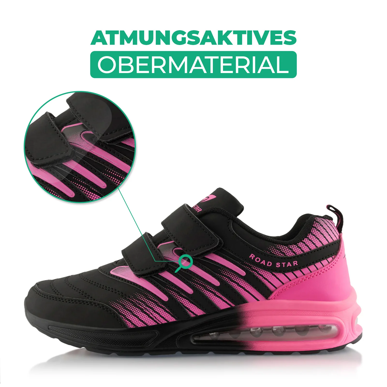 Sneaker Gedämpfte Sohle Sportschuhe Klettverschluss - Image 2