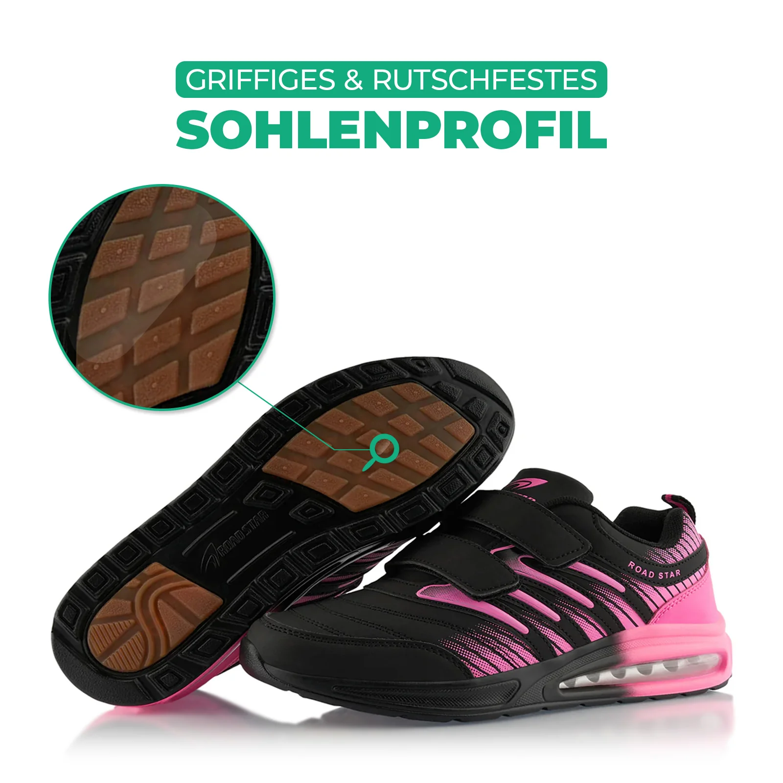 Sneaker Gedämpfte Sohle Sportschuhe Klettverschluss - Image 4