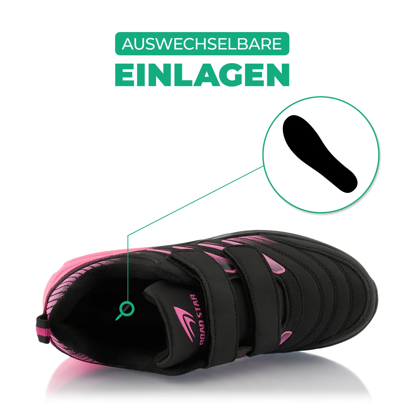 Sneaker Gedämpfte Sohle Sportschuhe Klettverschluss - Image 5
