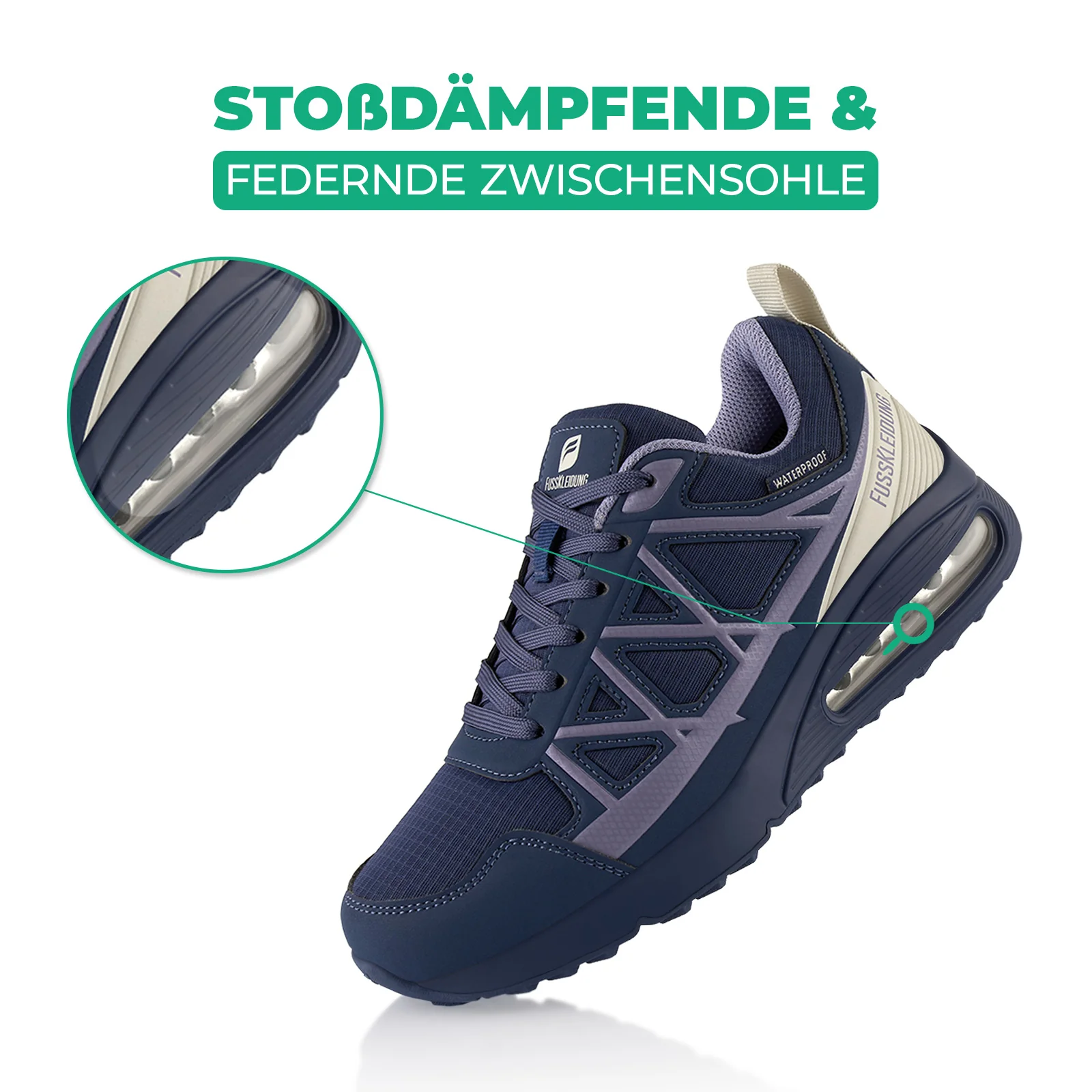 Sneaker Dämpfende Komfortsohle Wasserdicht - Image 3