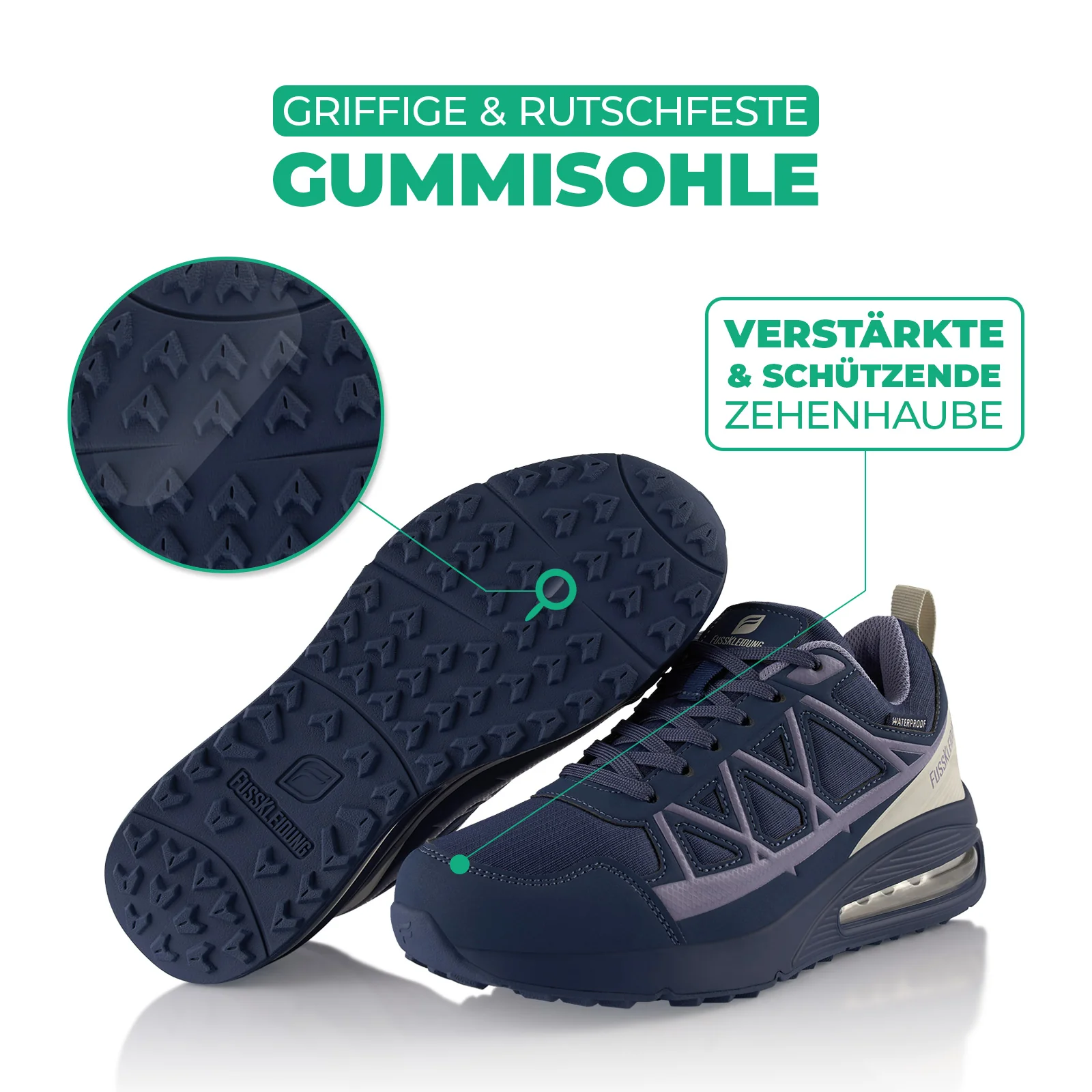 Sneaker Dämpfende Komfortsohle Wasserdicht - Image 4