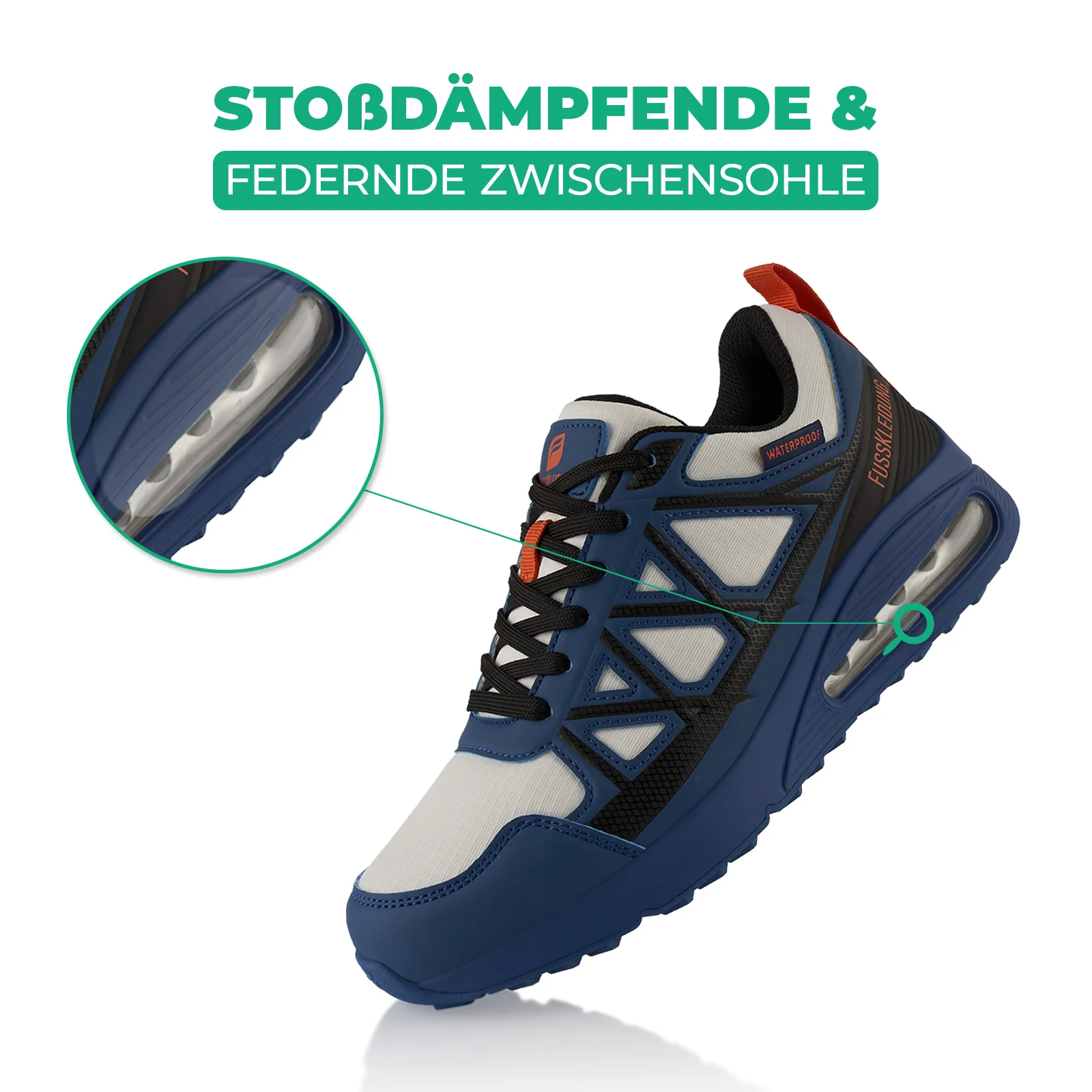 Sneaker Dämpfende Komfortsohle Wasserdicht - Image 3