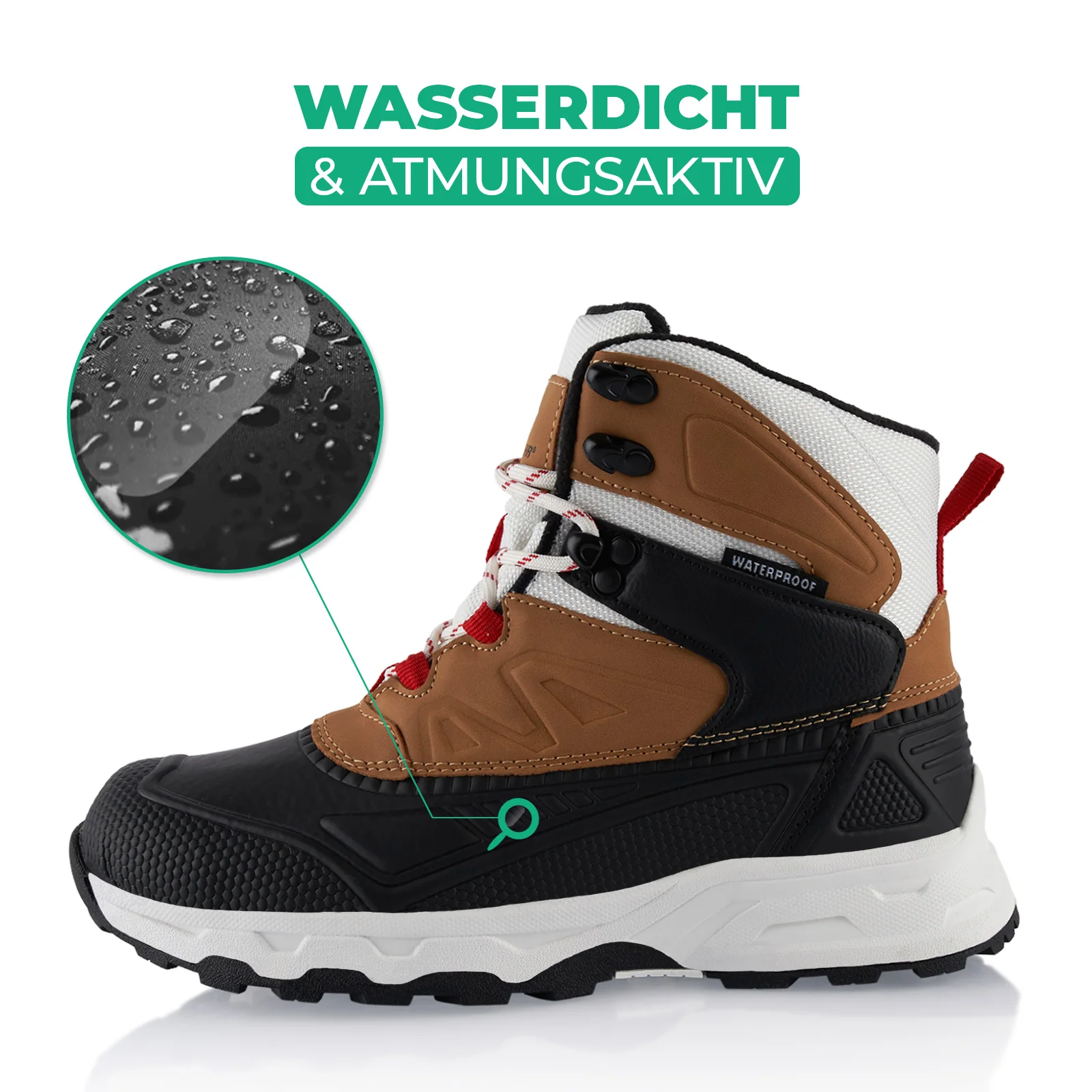 Winterstiefel Wasserdichte Stiefel Warm Gefütterte Wanderschuhe - Image 2
