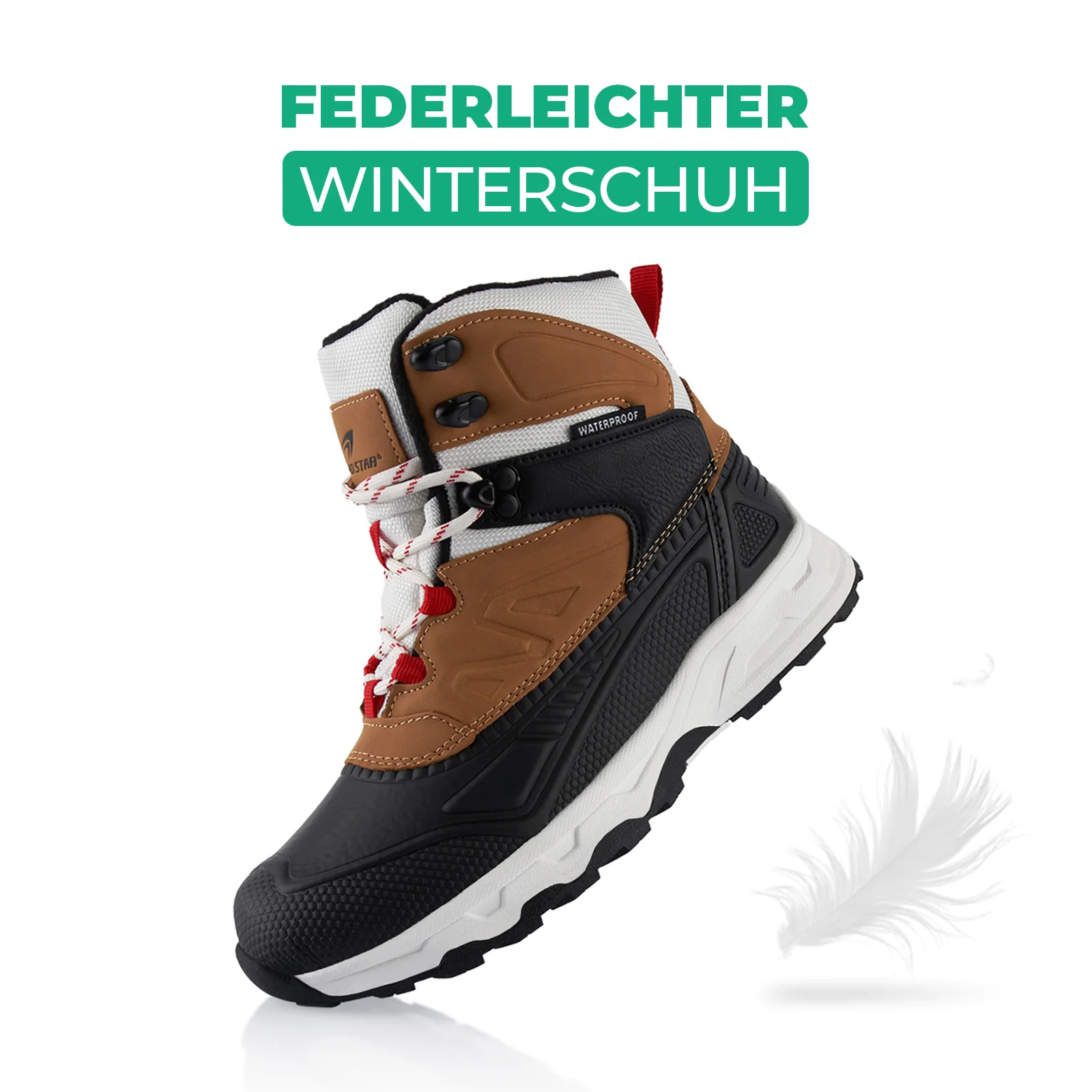 Winterstiefel Wasserdichte Stiefel Warm Gefütterte Wanderschuhe - Image 3