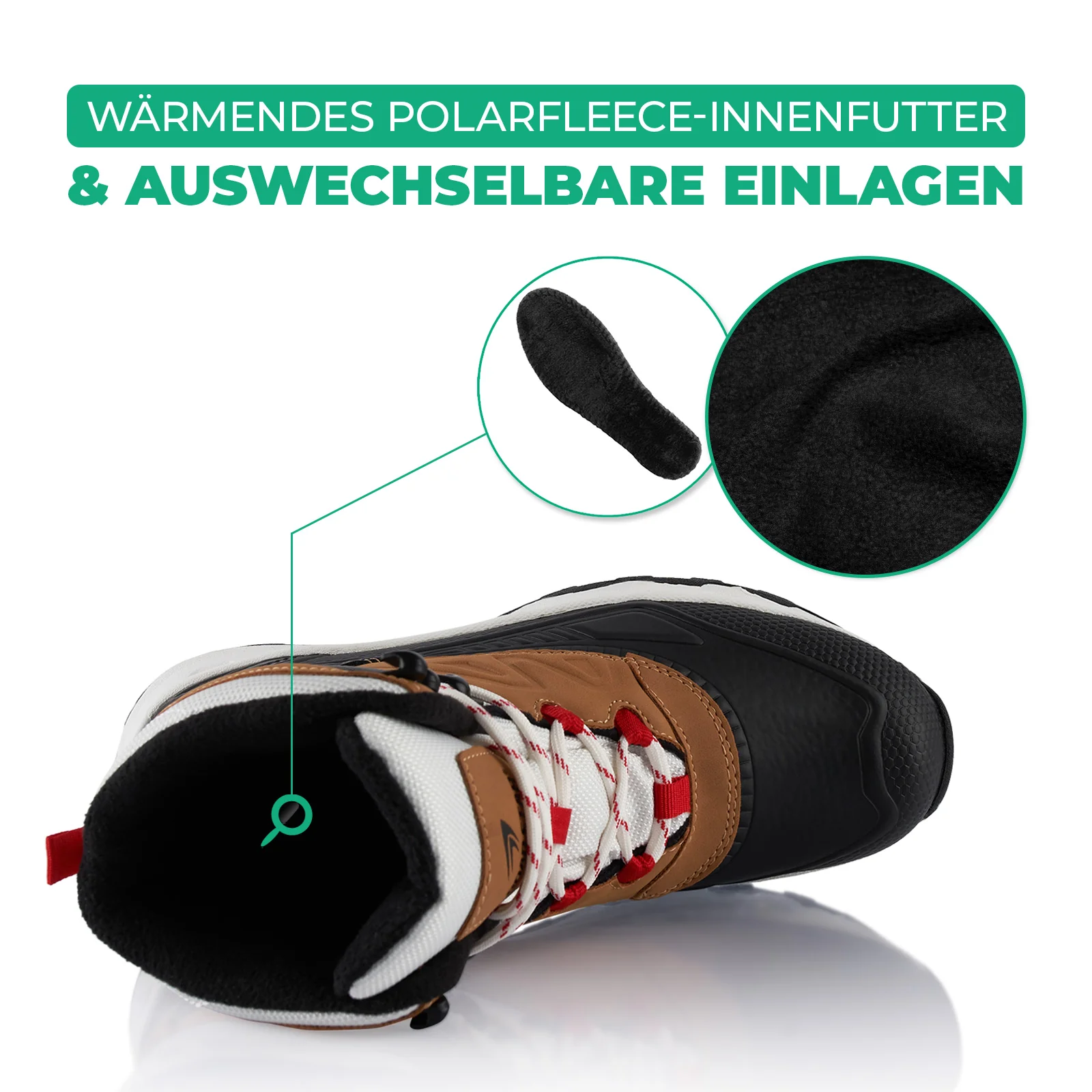 Winterstiefel Wasserdichte Stiefel Warm Gefütterte Wanderschuhe - Image 5