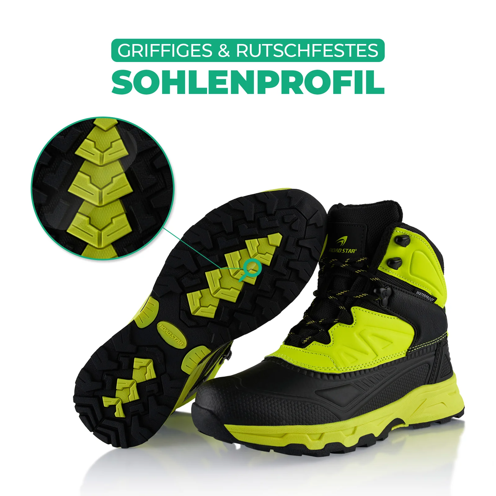 Winterstiefel Wasserdichte Stiefel Warm Gefütterte Wanderschuhe - Image 4