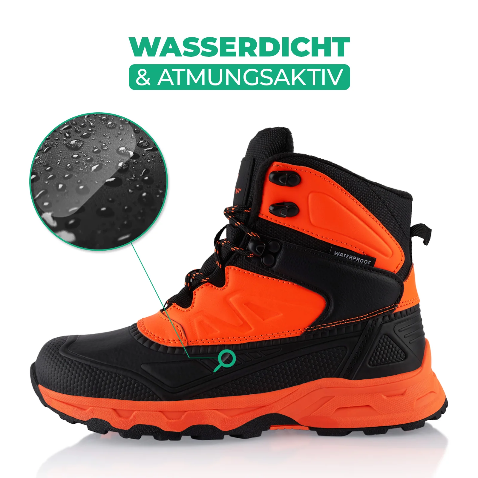 Winterstiefel Wasserdichte Stiefel Warm Gefütterte Wanderschuhe - Image 2