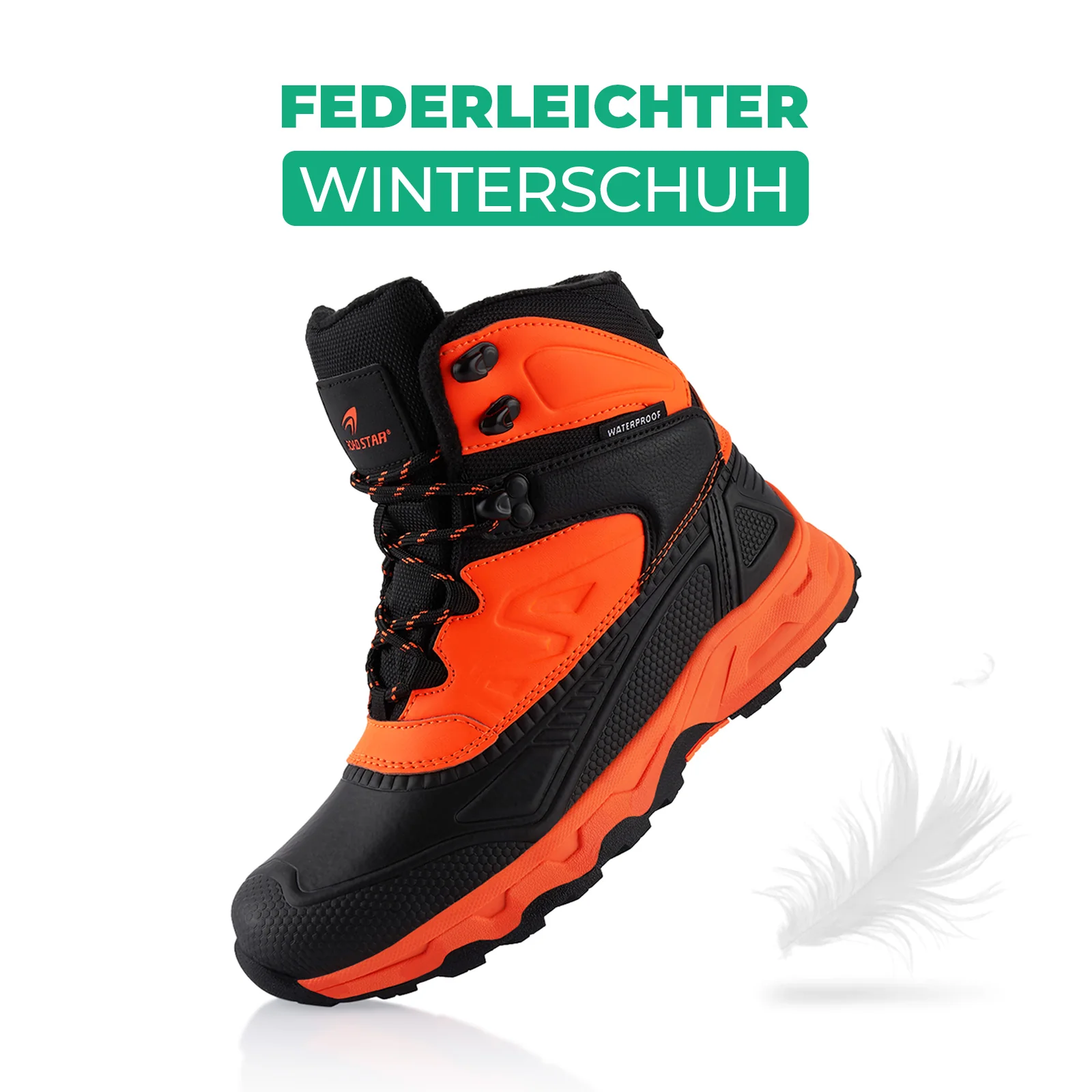 Winterstiefel Wasserdichte Stiefel Warm Gefütterte Wanderschuhe - Image 3