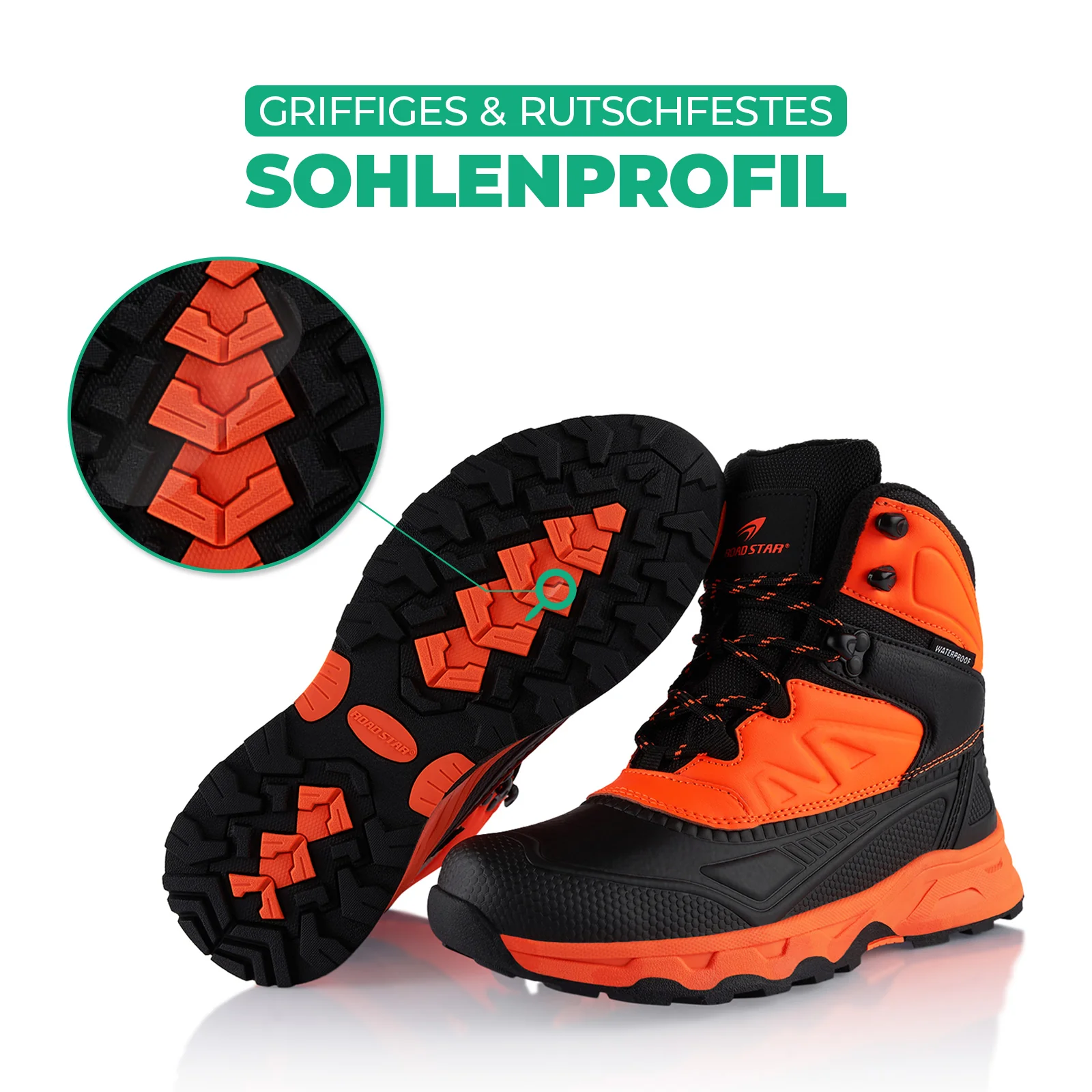 Winterstiefel Wasserdichte Stiefel Warm Gefütterte Wanderschuhe - Image 4