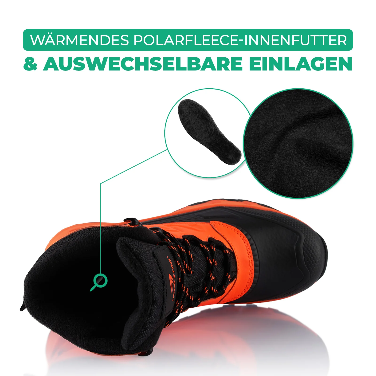Winterstiefel Wasserdichte Stiefel Warm Gefütterte Wanderschuhe - Image 5